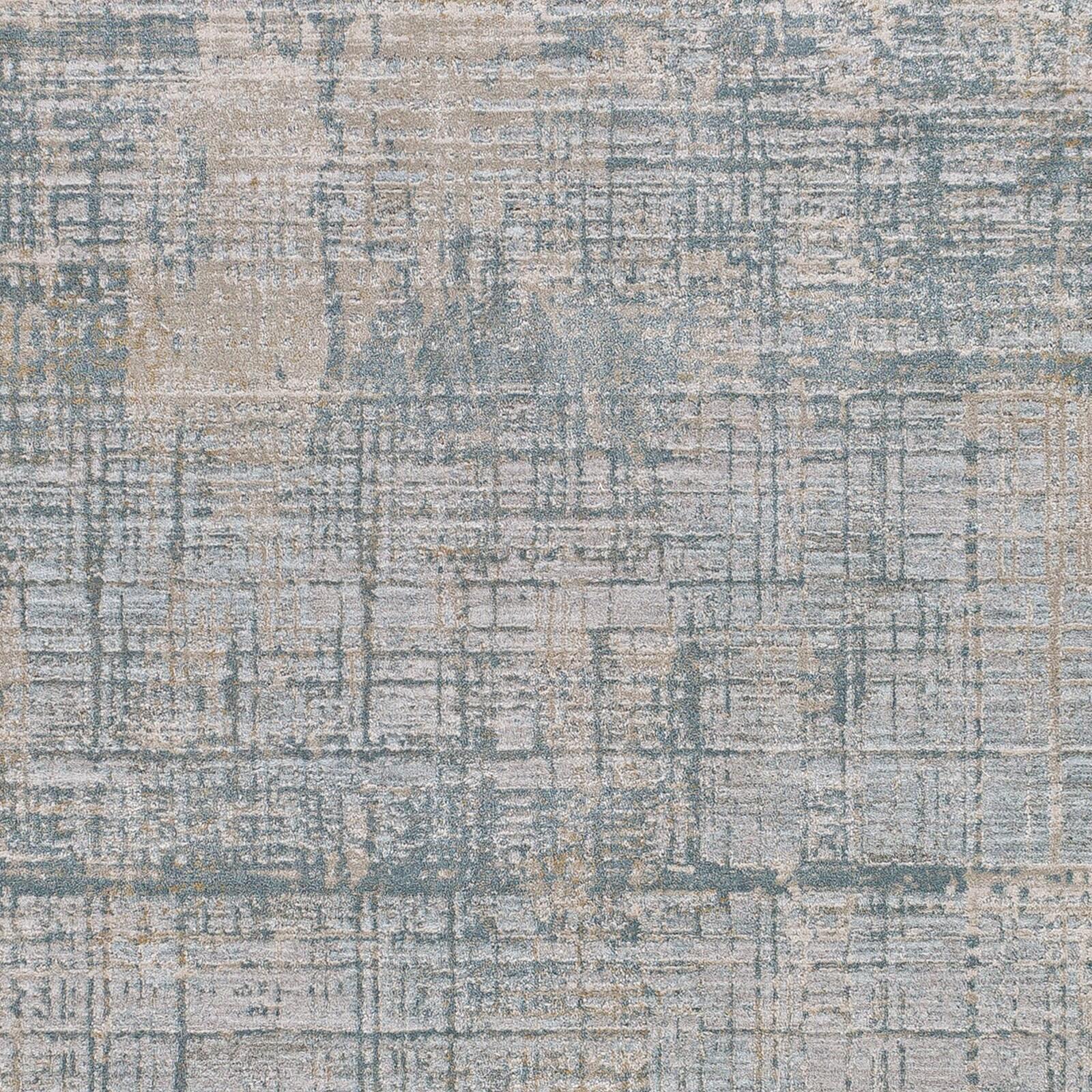 Gray Abstract Synthetic Reversible 5' x 7' Area Rug
