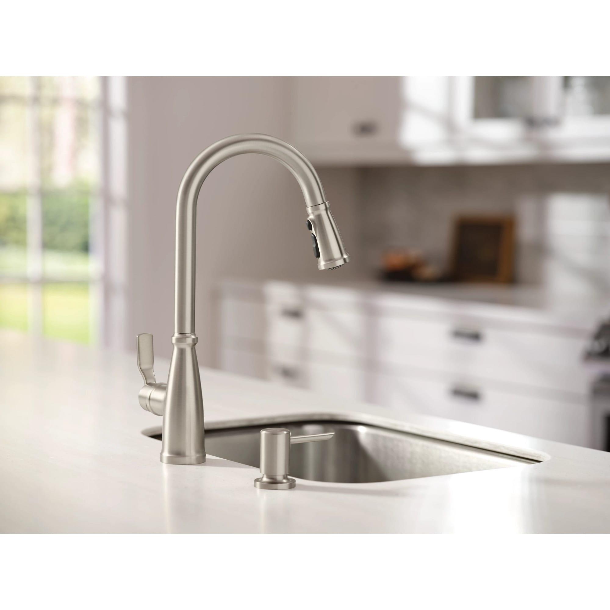 Moen Nolia 1-Handle Pull-Down High Arc Kitchen Faucet, Spot Resistant Stainless