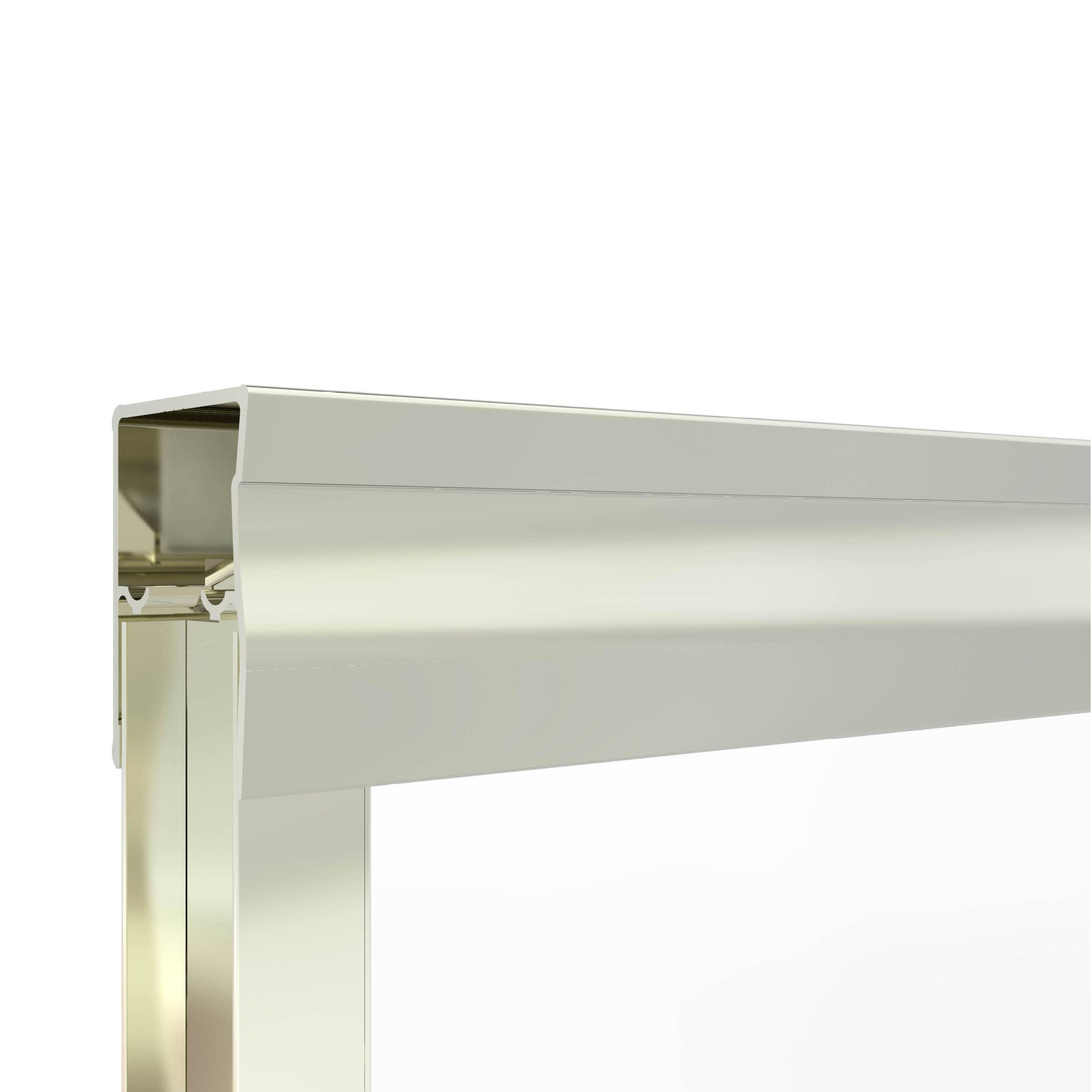 Basco Classic Brushed Nickel 56-in to 60-in W x 70.0-in H Semi-frameless Clear Glass Bypass Sliding Shower door