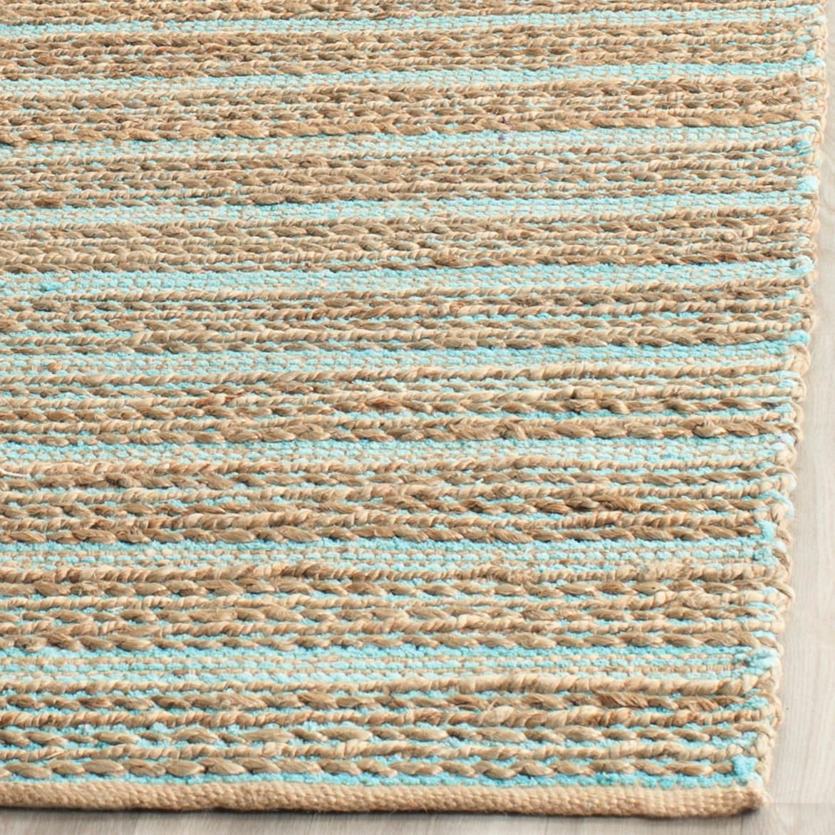 Cape Cod CAP851 Woven Indoor Area Rug - Aqua - 5'x8' - Safavieh