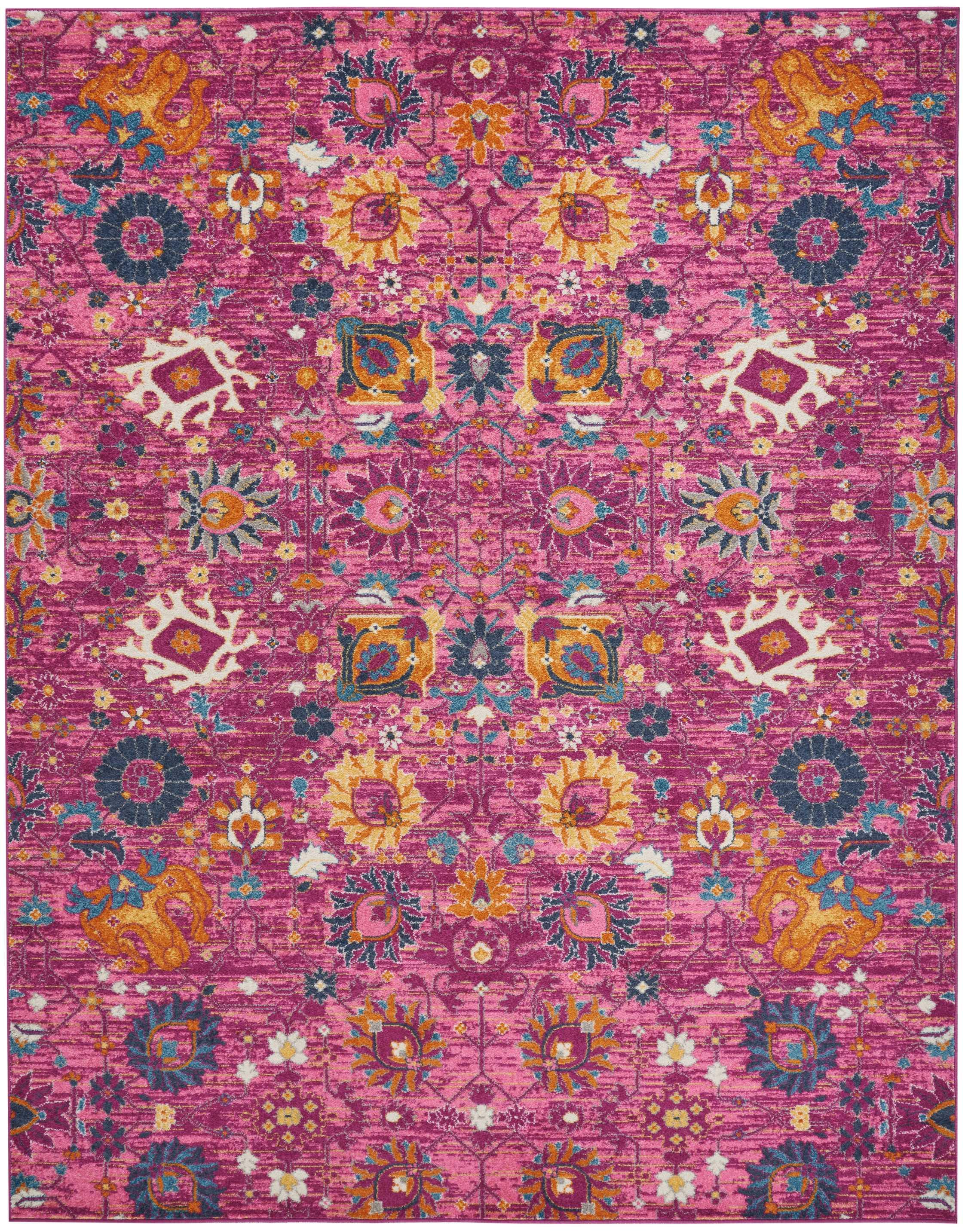 Nourison Passion Bohemian Indoor Rug Fuchsia 8' x 10'