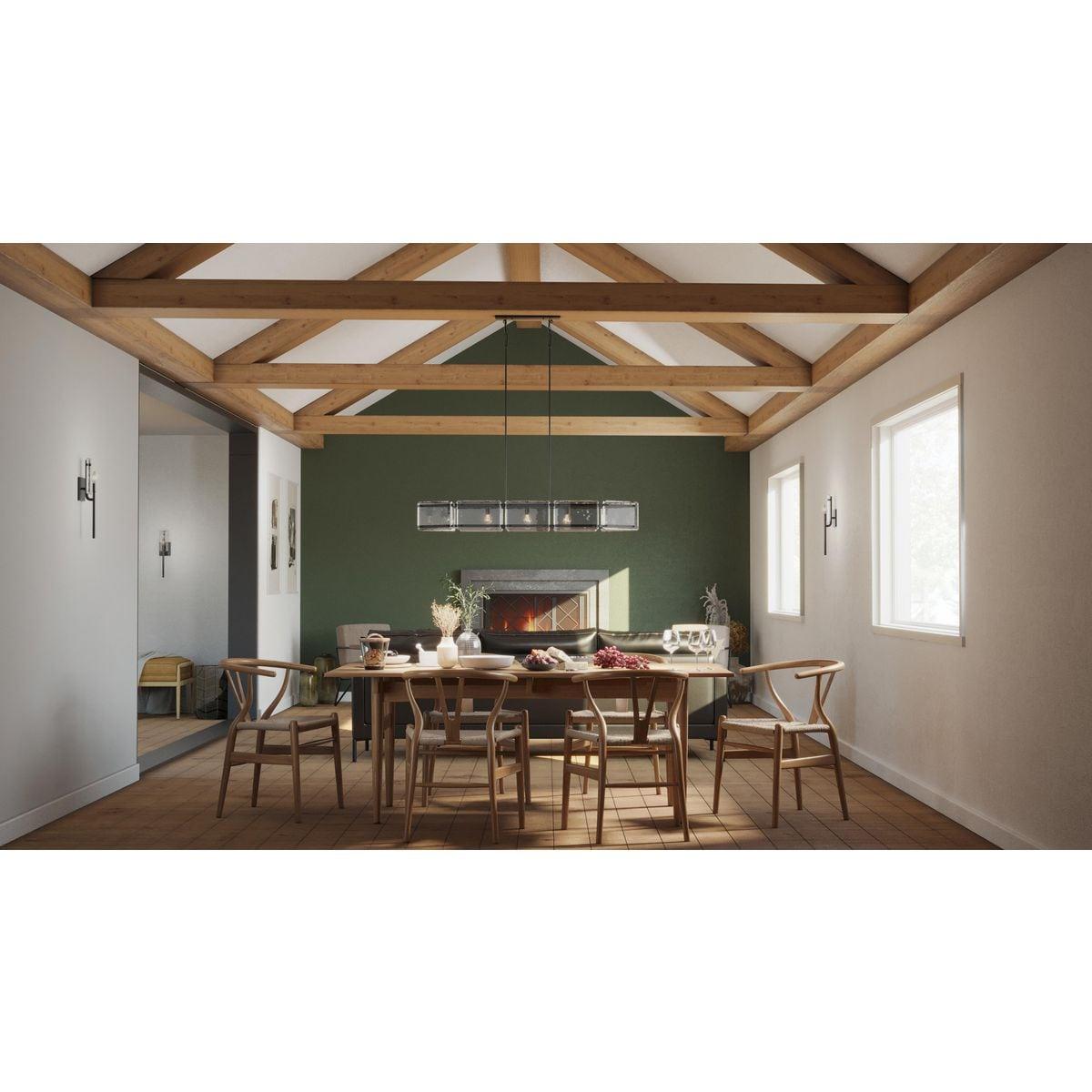 Progress Lighting Rivera 5 - Light Dimmable Linear Chandelier