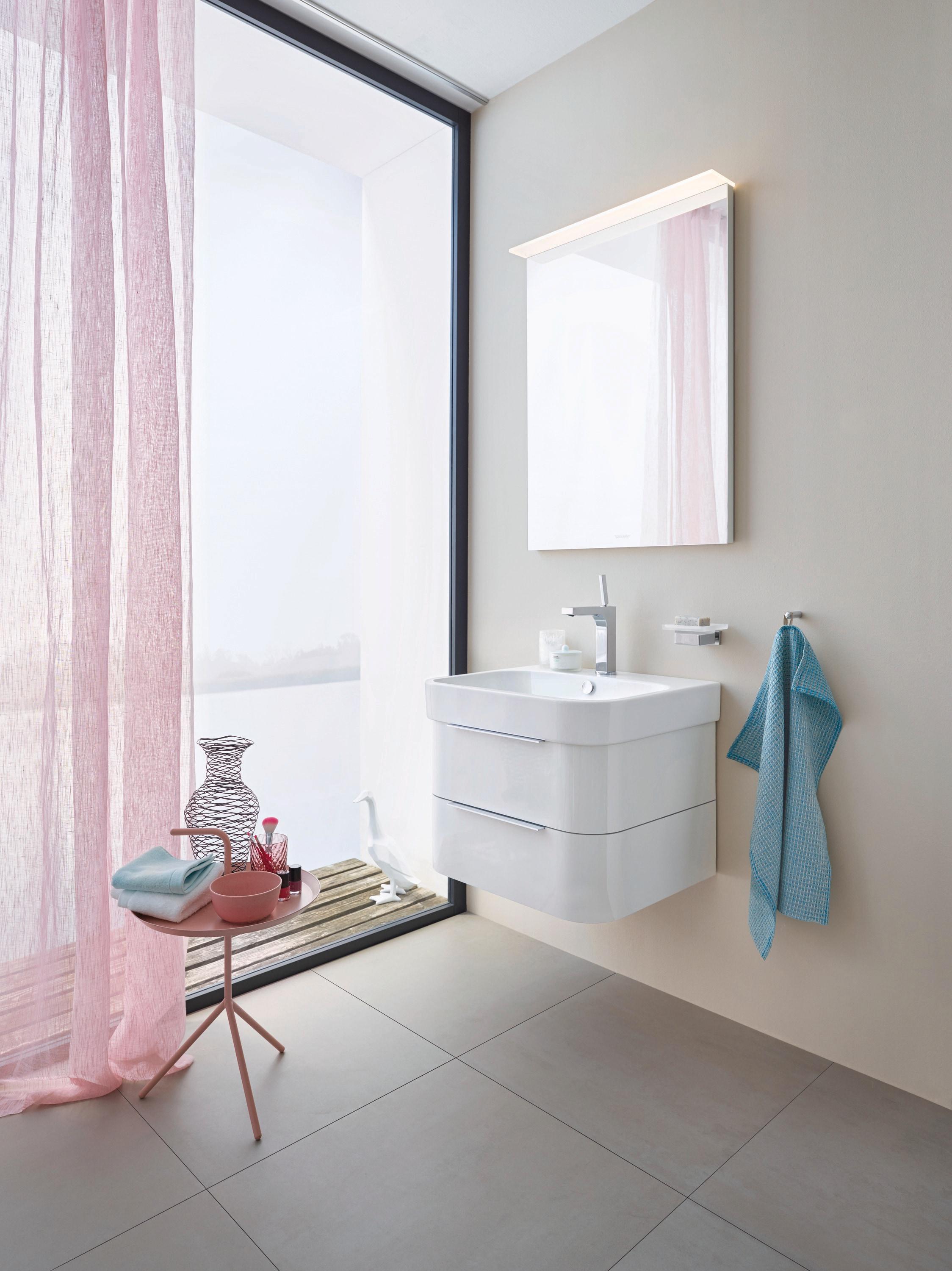 Duravit 231860-3Hole Happy D.2 24" Ceramic Vanity Top - White