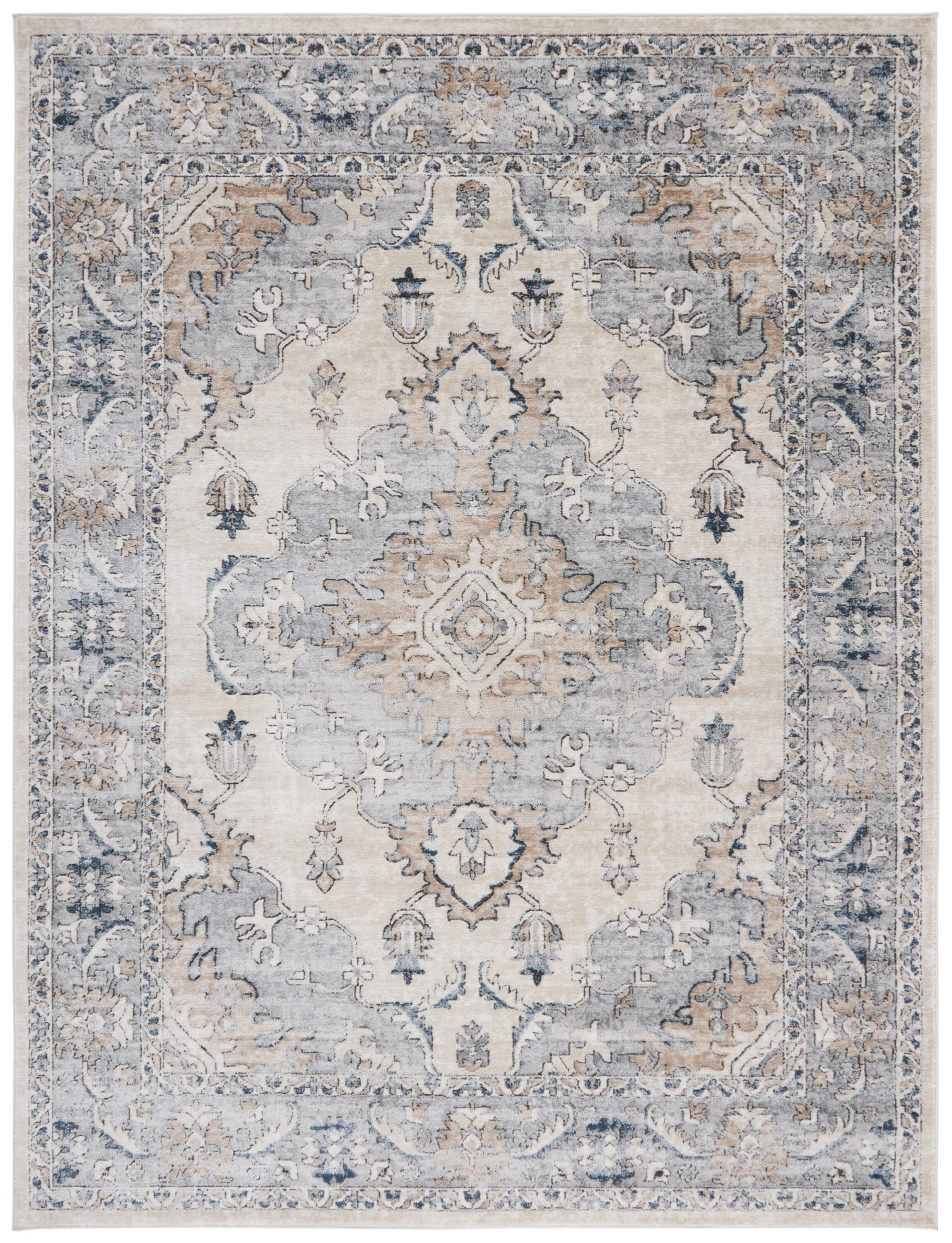 Oregon ORE898 Power Loomed Indoor Area Rug - 8'x10' - Beige/Grey - Safavieh
