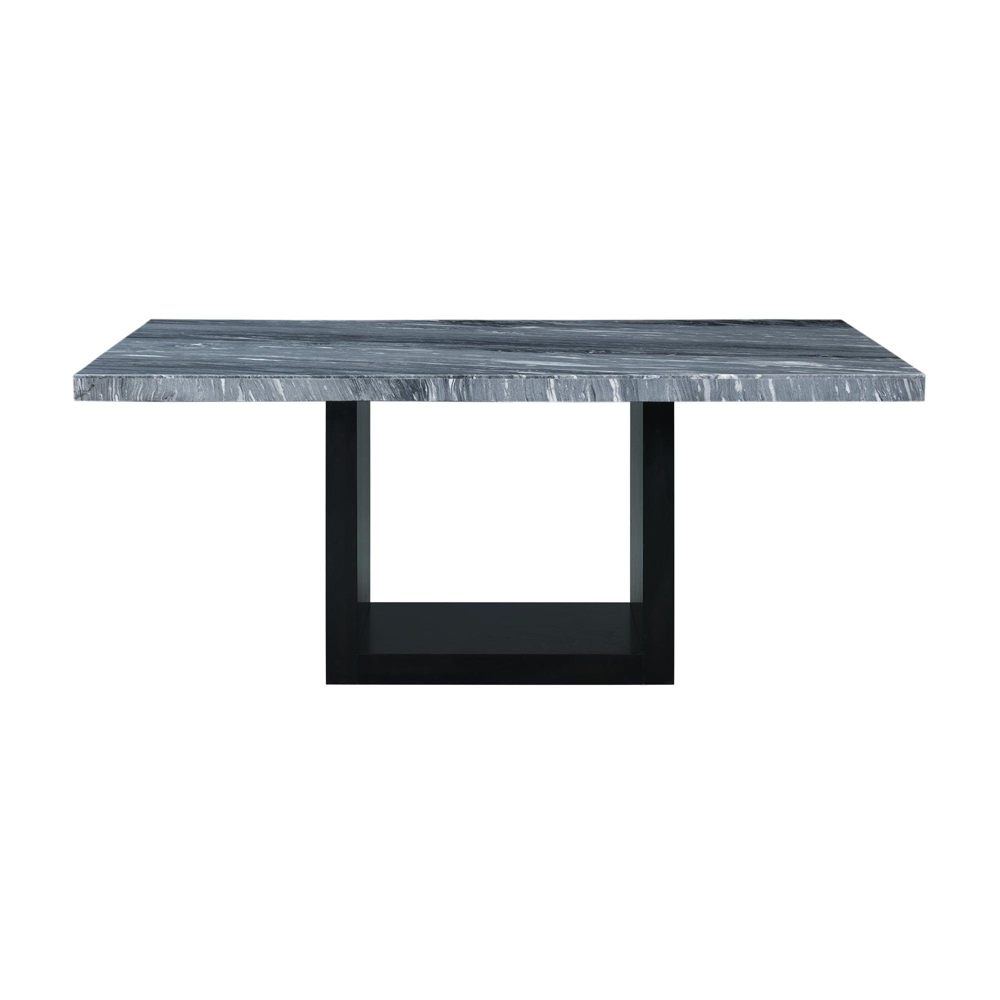 Picket House Furnishings Willow Marble Standard Height Table in Gray