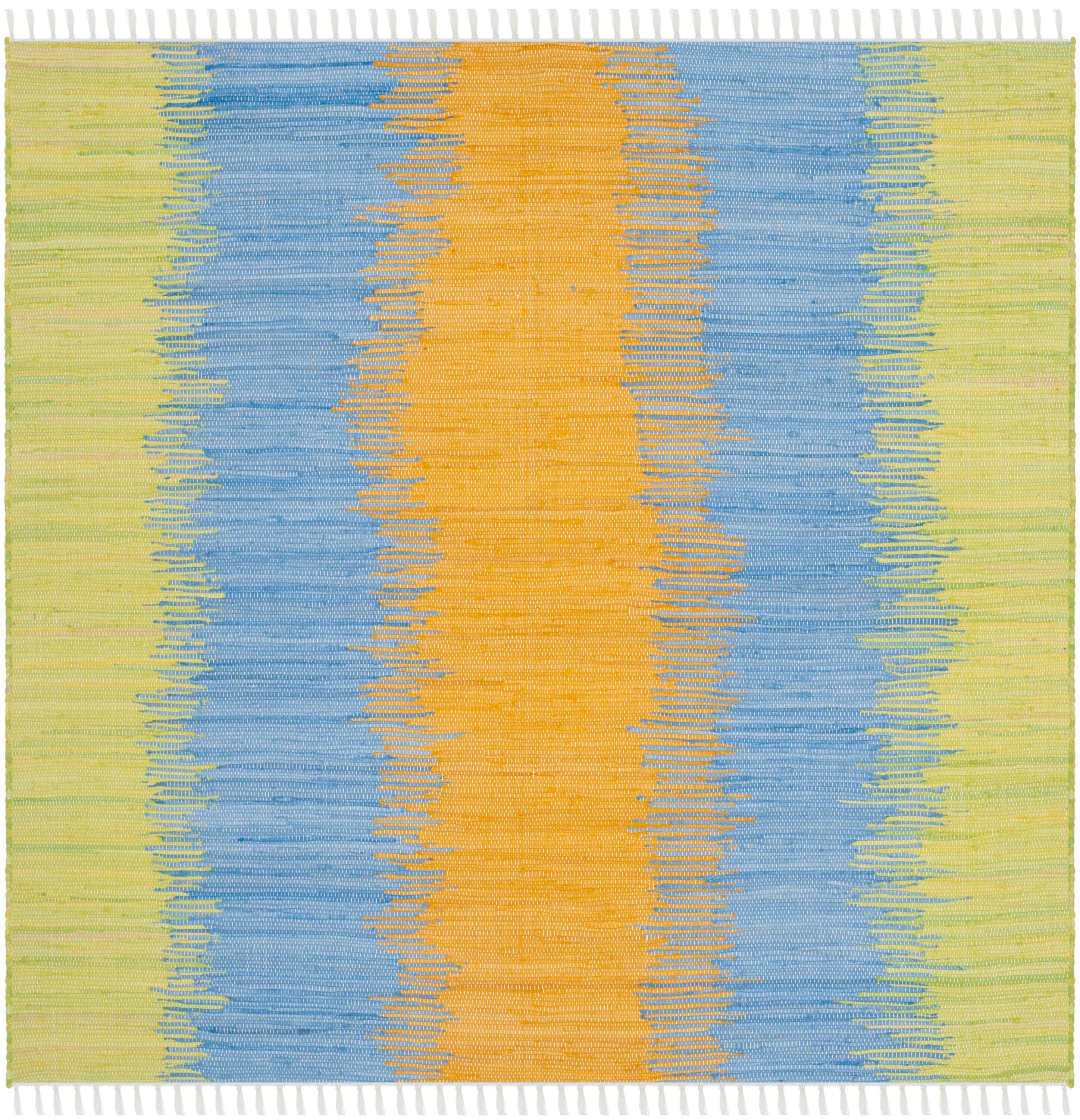 Montauk MTK710 Hand Woven Area Rug - Green/Gold - 6'x6' - Safavieh.