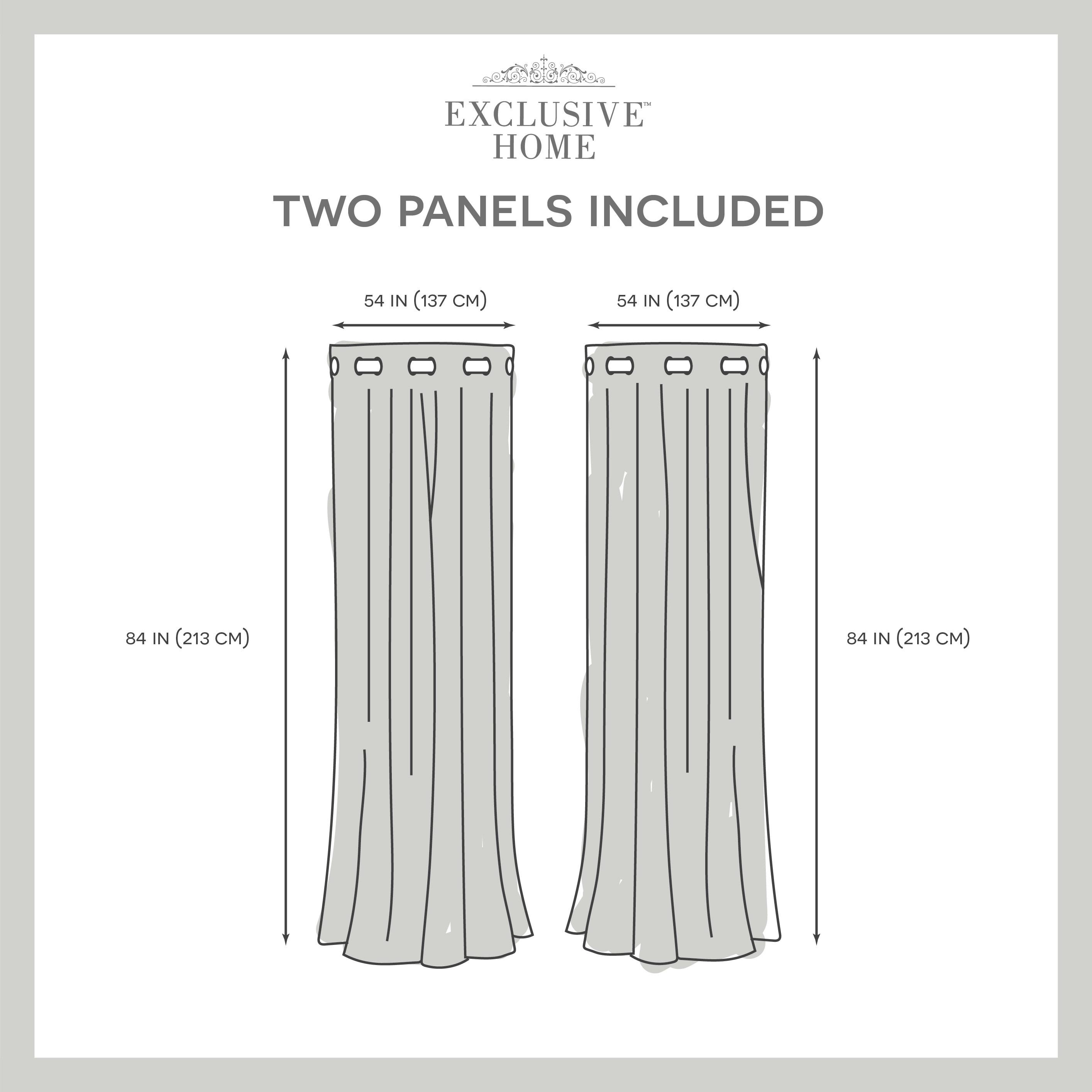 Loha GT Aaliyah Solid Color Semi-Sheer Grommet Curtain Panels