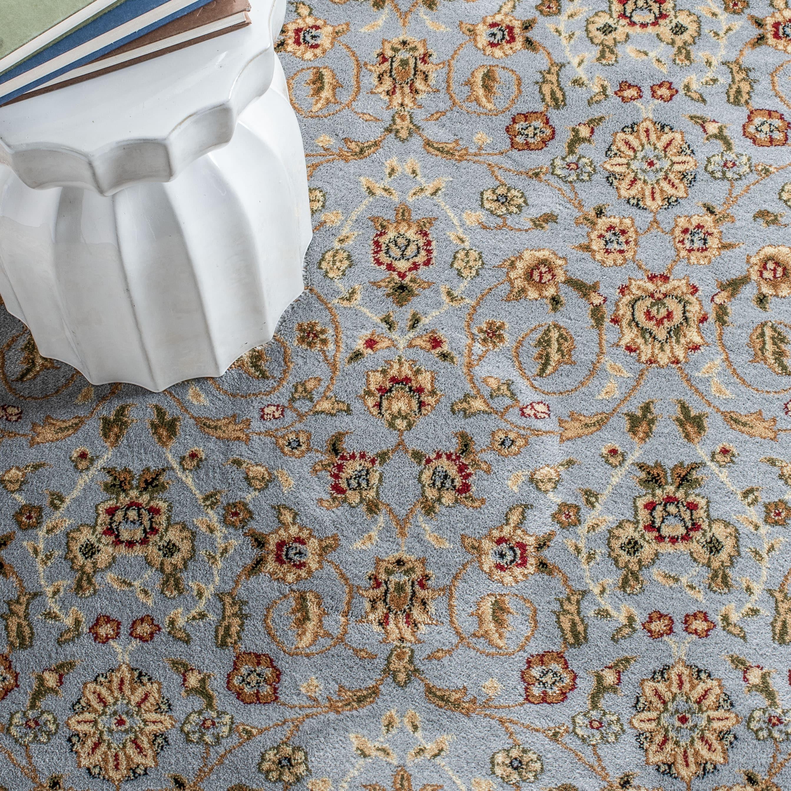 Lyndhurst LNH312 Power Loomed Area Rug - Light Blue/Ivory - 5'3"x7'6" - Safavieh.