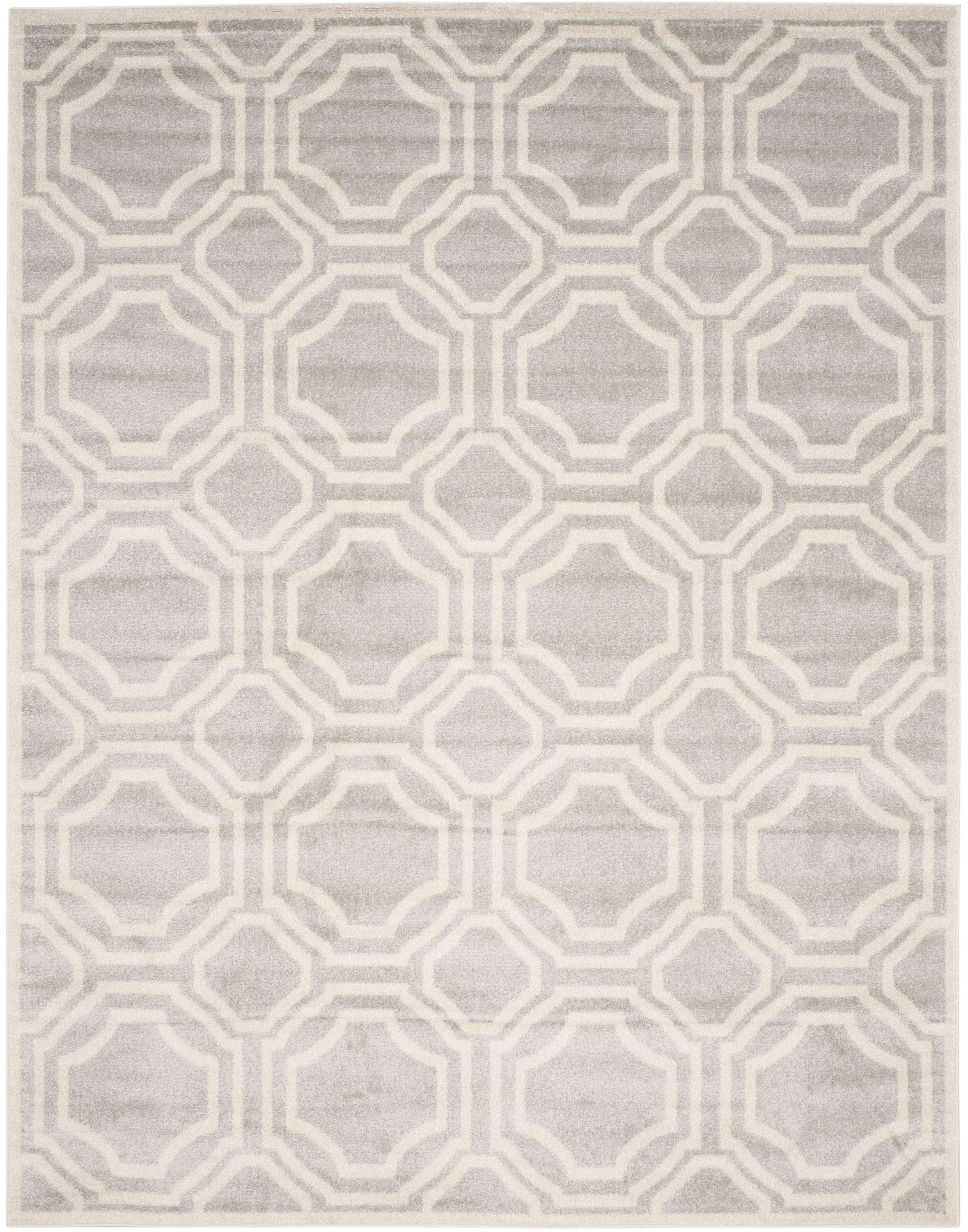 Amherst AMT411 Power Loomed Area Rug - Light Grey/Ivory - 6'x9' - Safavieh.