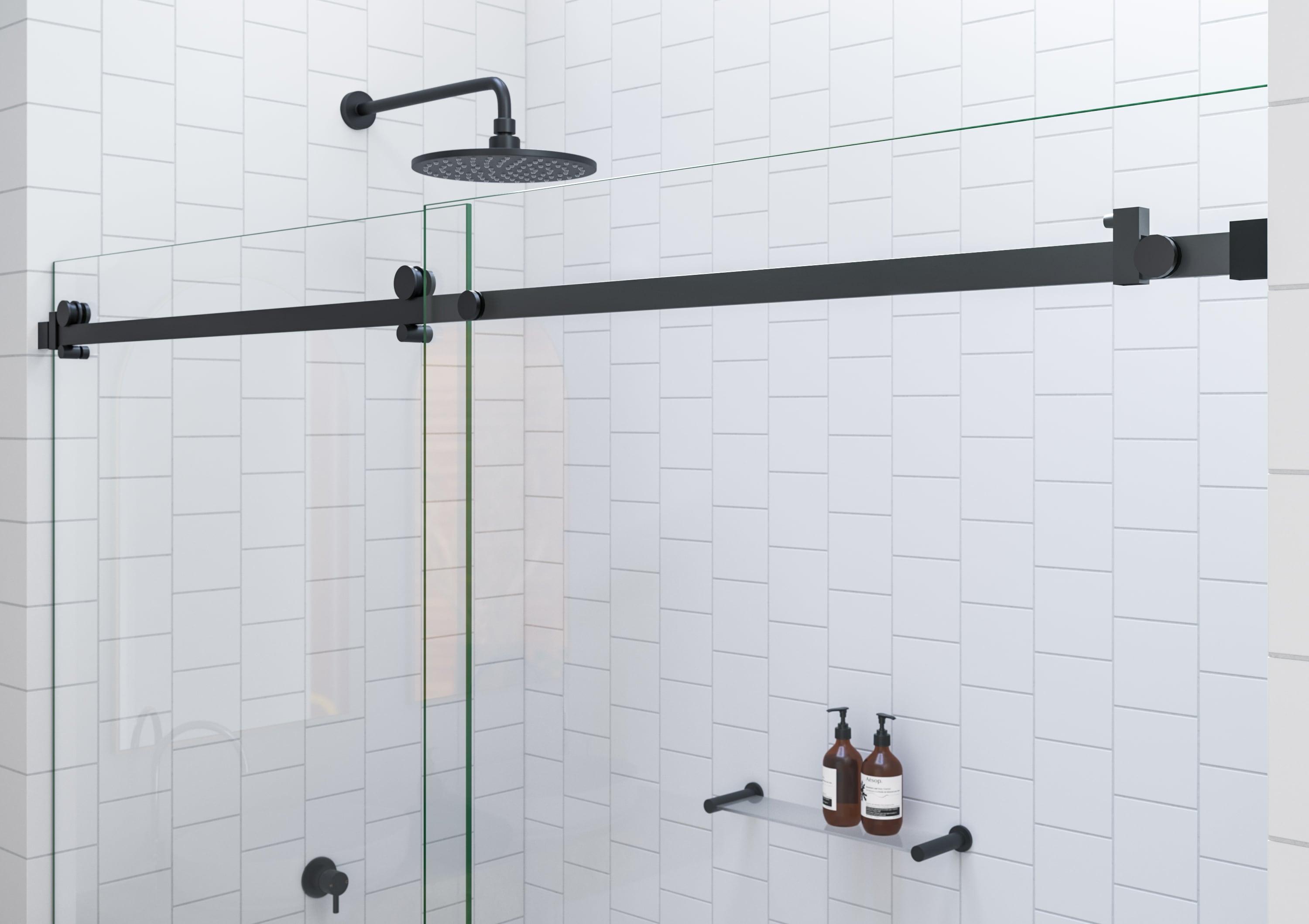 Astro 56 in. - 60 in. x 60 in. Frameless Sliding Bathtub Door