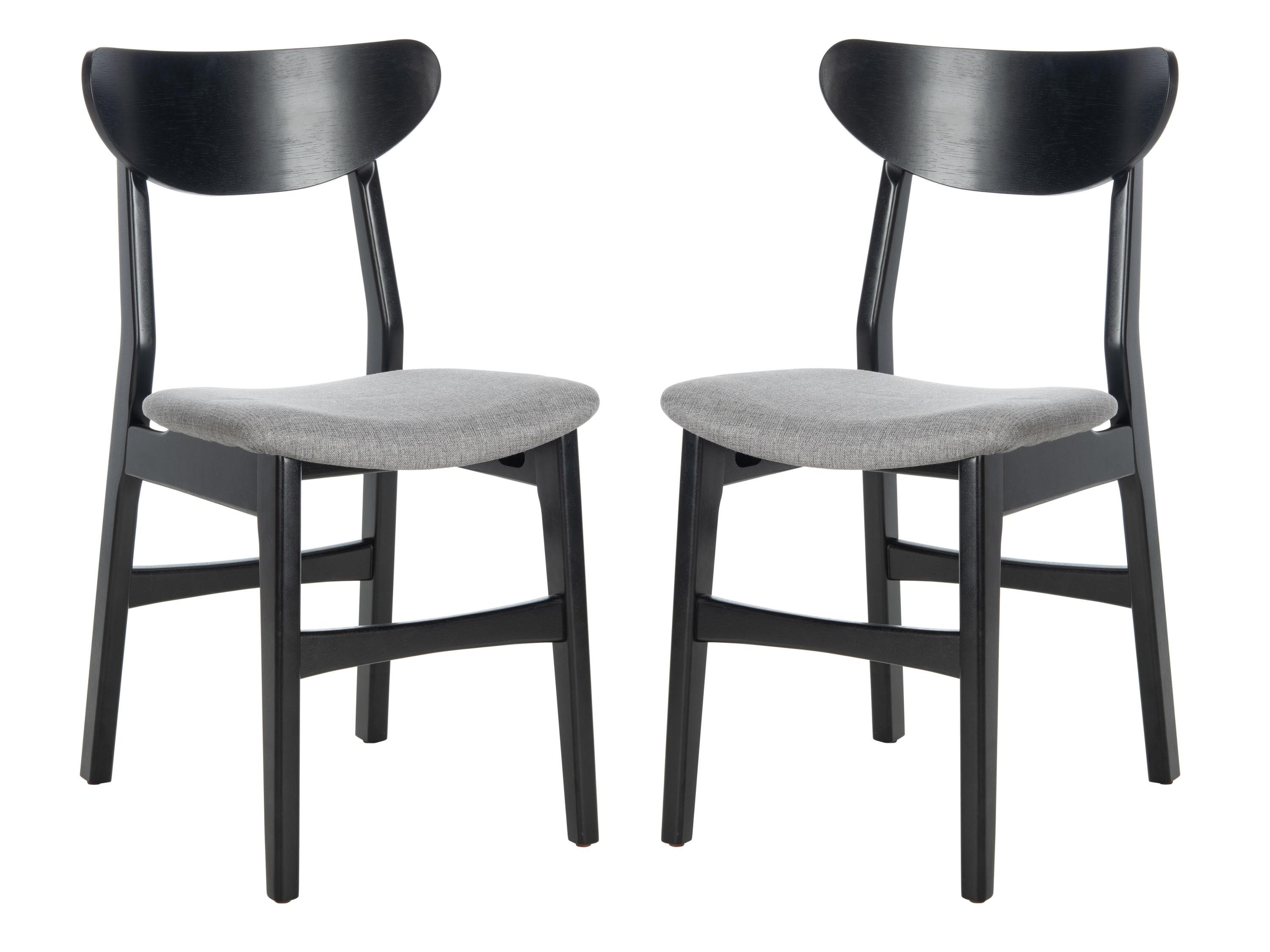 Lucca Retro Dining Chair (Set of 2) - DCH1001 - Black/Grey - Safavieh