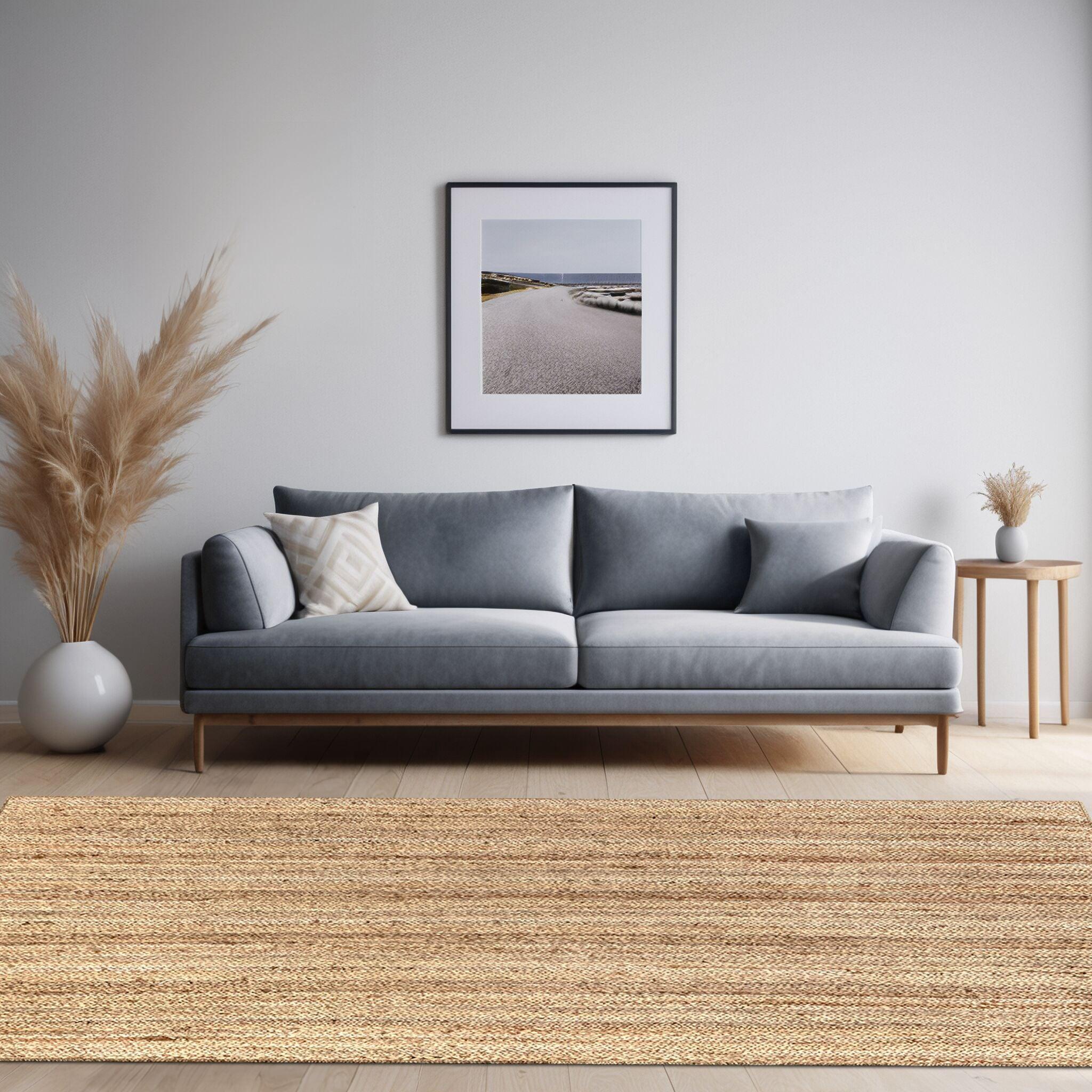 nuLOOM Rigo Hand Woven Farmhouse Jute Area Rug, 10' x 13', Natural