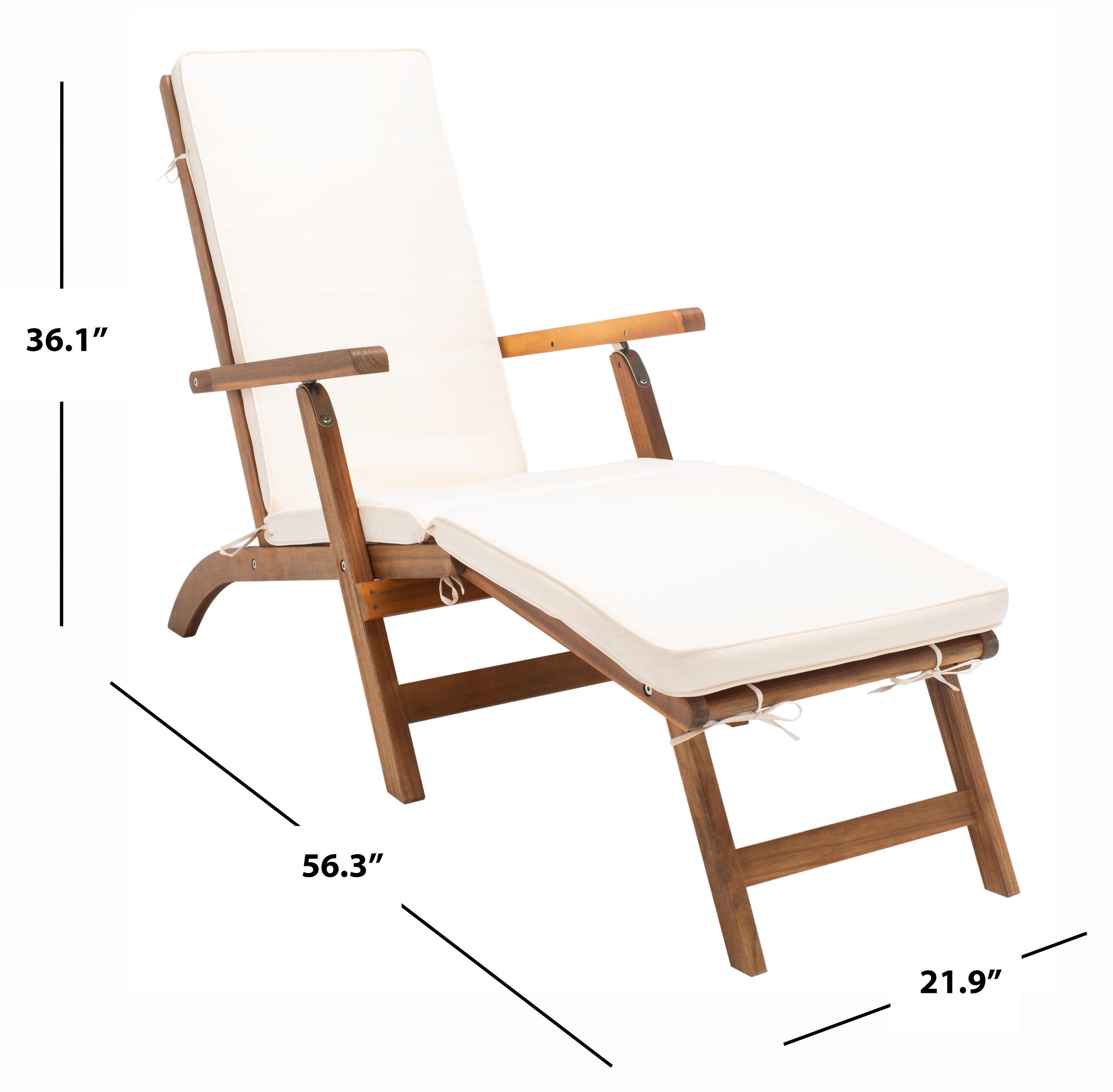 Palmdale Lounge Chair - Outdoor - PAT7015 - Natural/Beige -Safavieh
