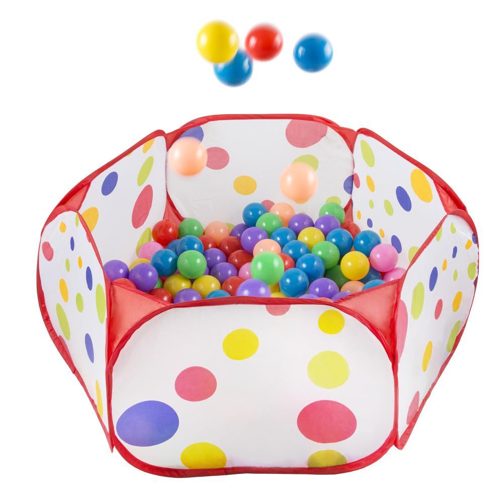 Toy Time Kids Popup 6-Sided Ball Pit With 200 Balls