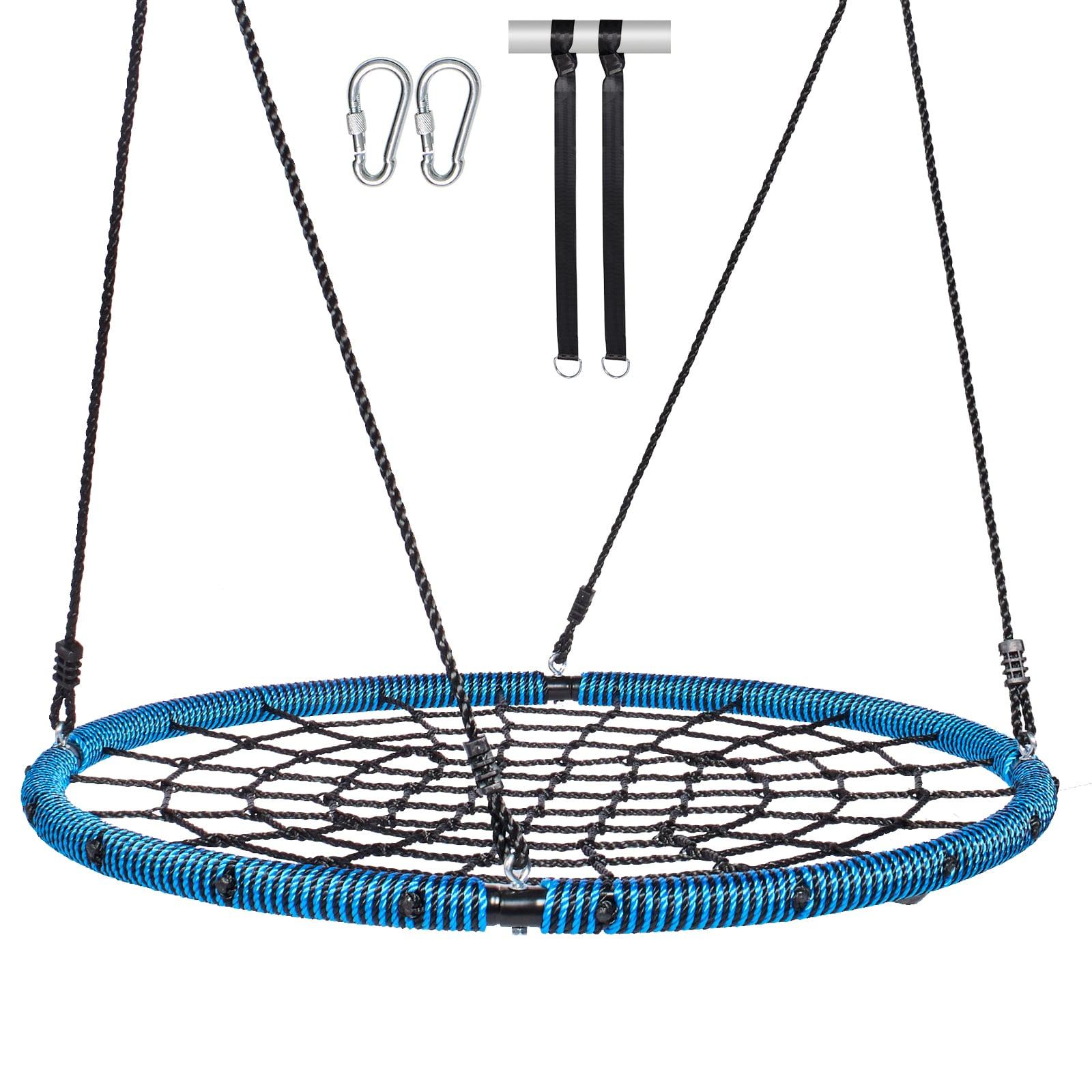 Blue and Black 40" Spider Web Saucer Swing Set