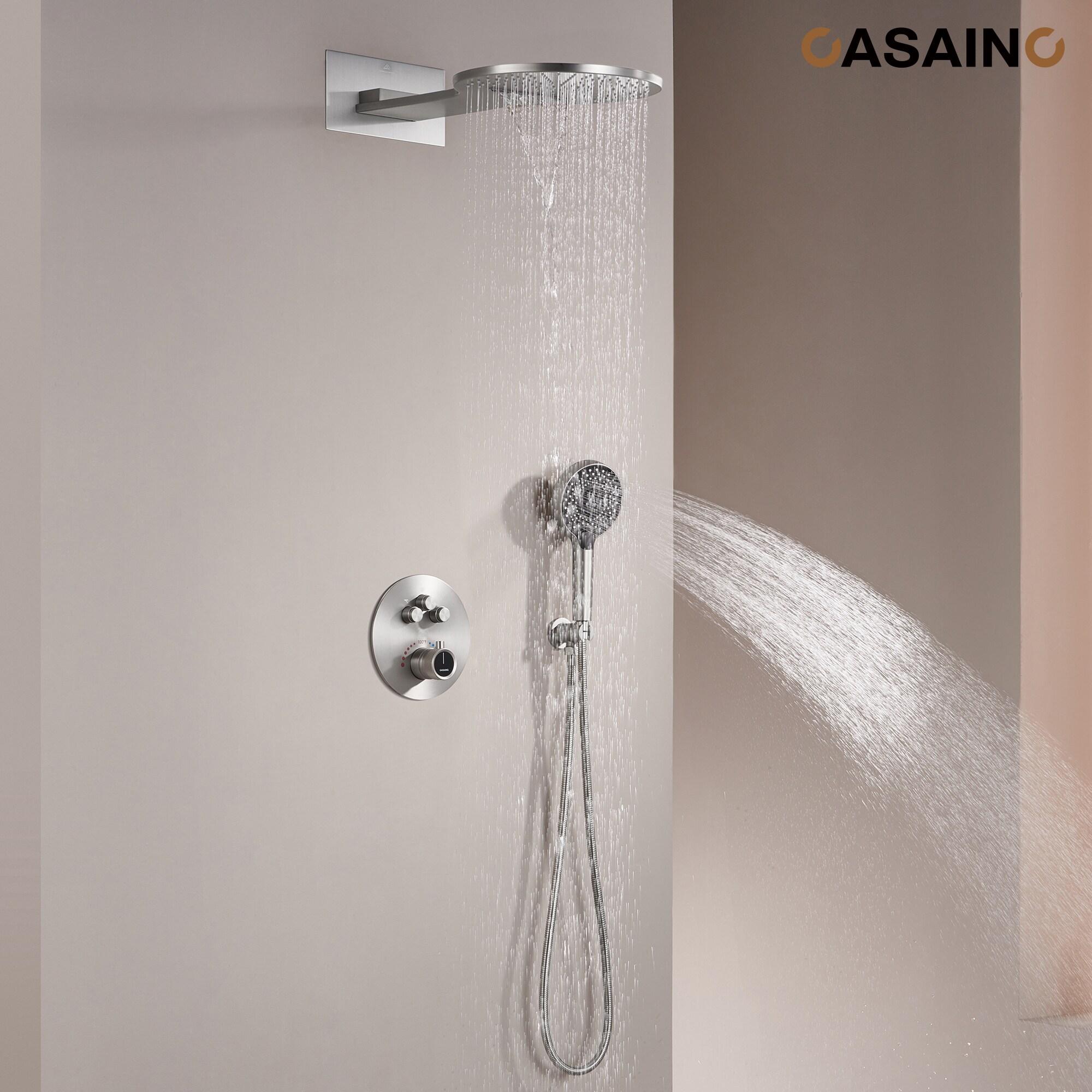 Cascade Bliss Thermostatic Rainfall Shower System with Rough in-Valve