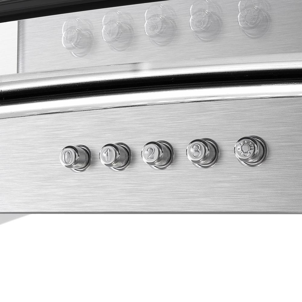 Streamline Largo 36" 220 Cubic Feet Per Minute Ductless Wall Mount Range Hood with Baffle Filter and Light Included