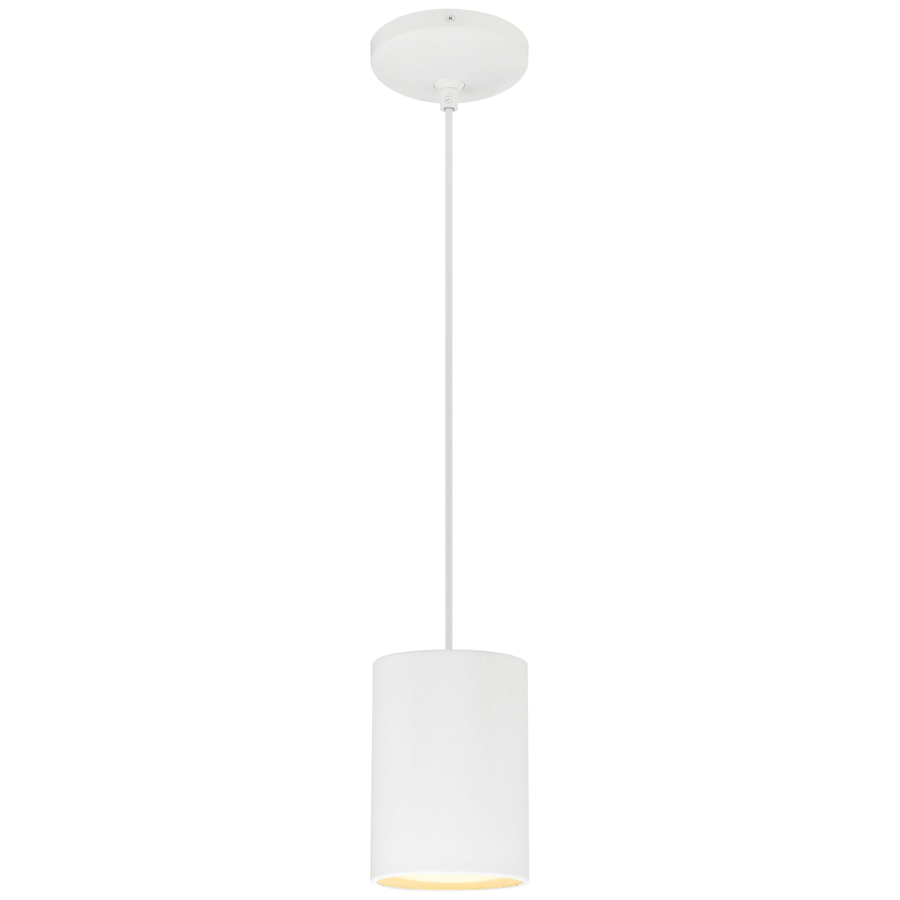 Pilson Matte White LED Cylinder Pendant Light