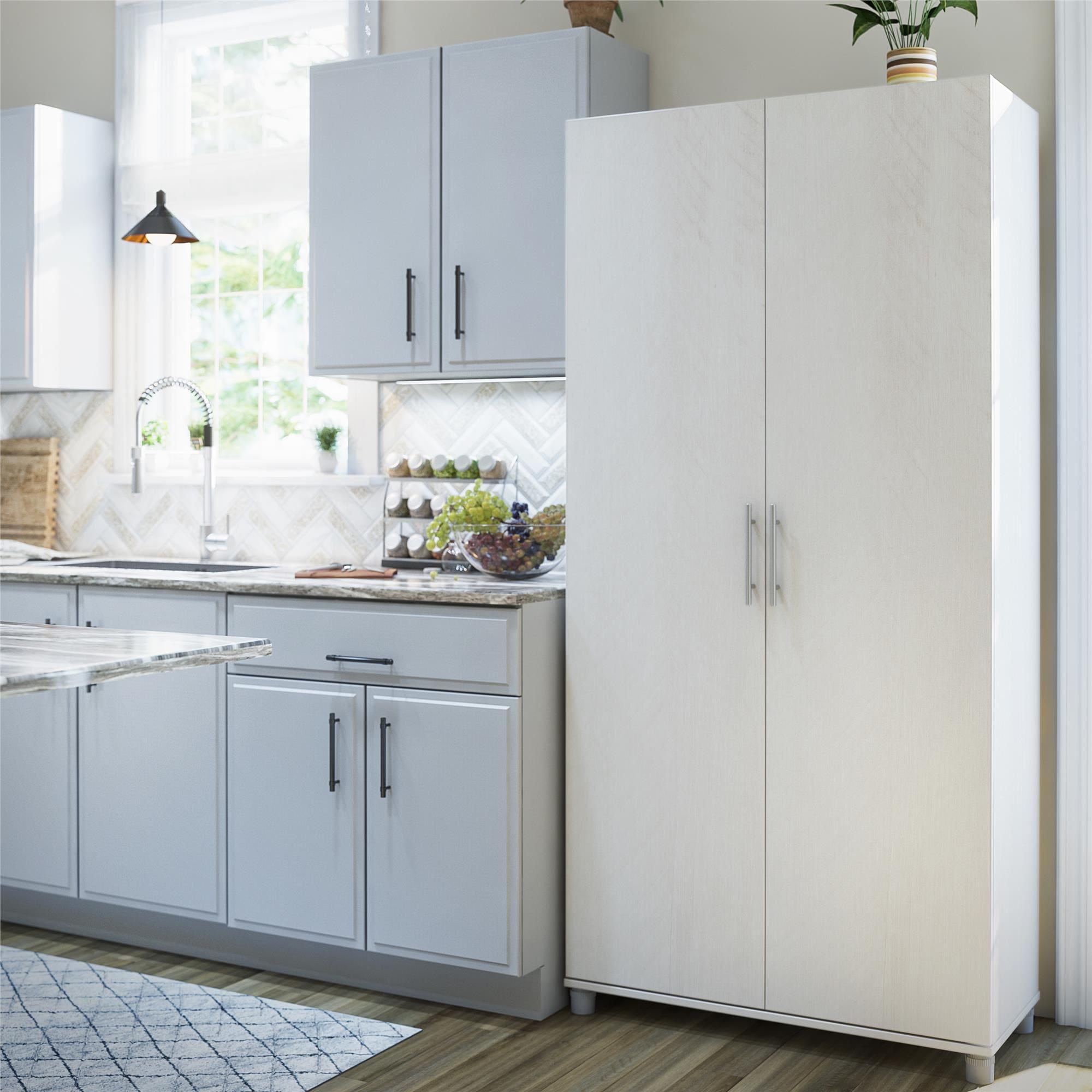 Systembuild Camberly 36" Utility Storage Cabinet, Ivory Oak