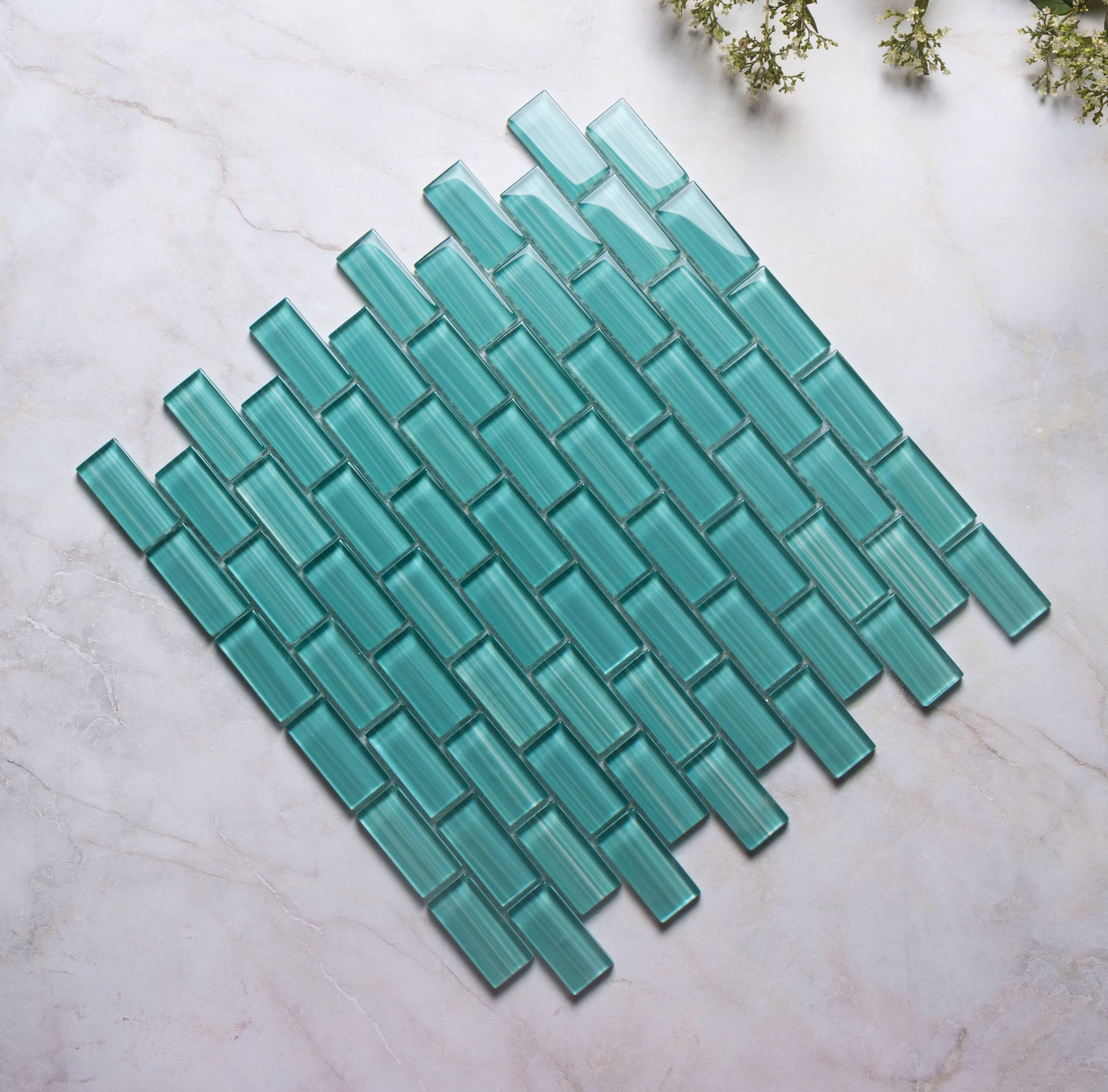 WS Tiles® Swimming Pool Series 1" x 2" Straight Edge Glass Mosaic Tile