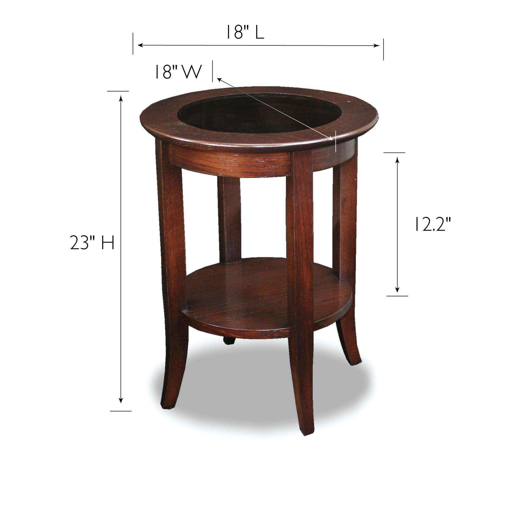 Round Side Table in Chocolate Oak