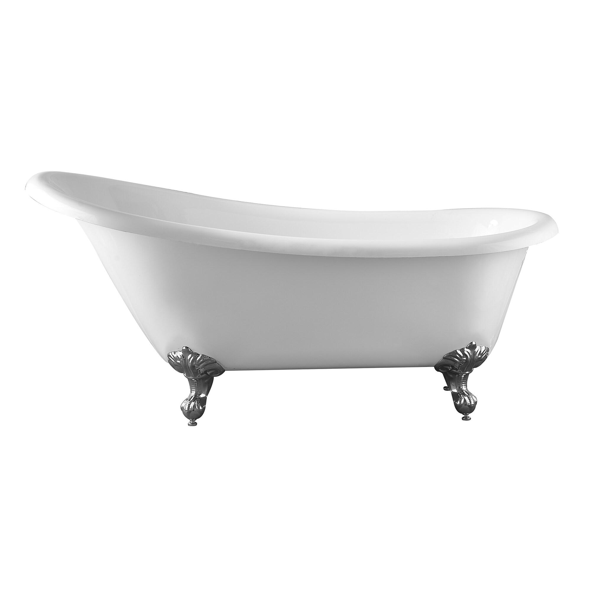 67" x 30" Clawfoot Soaking Bathtub