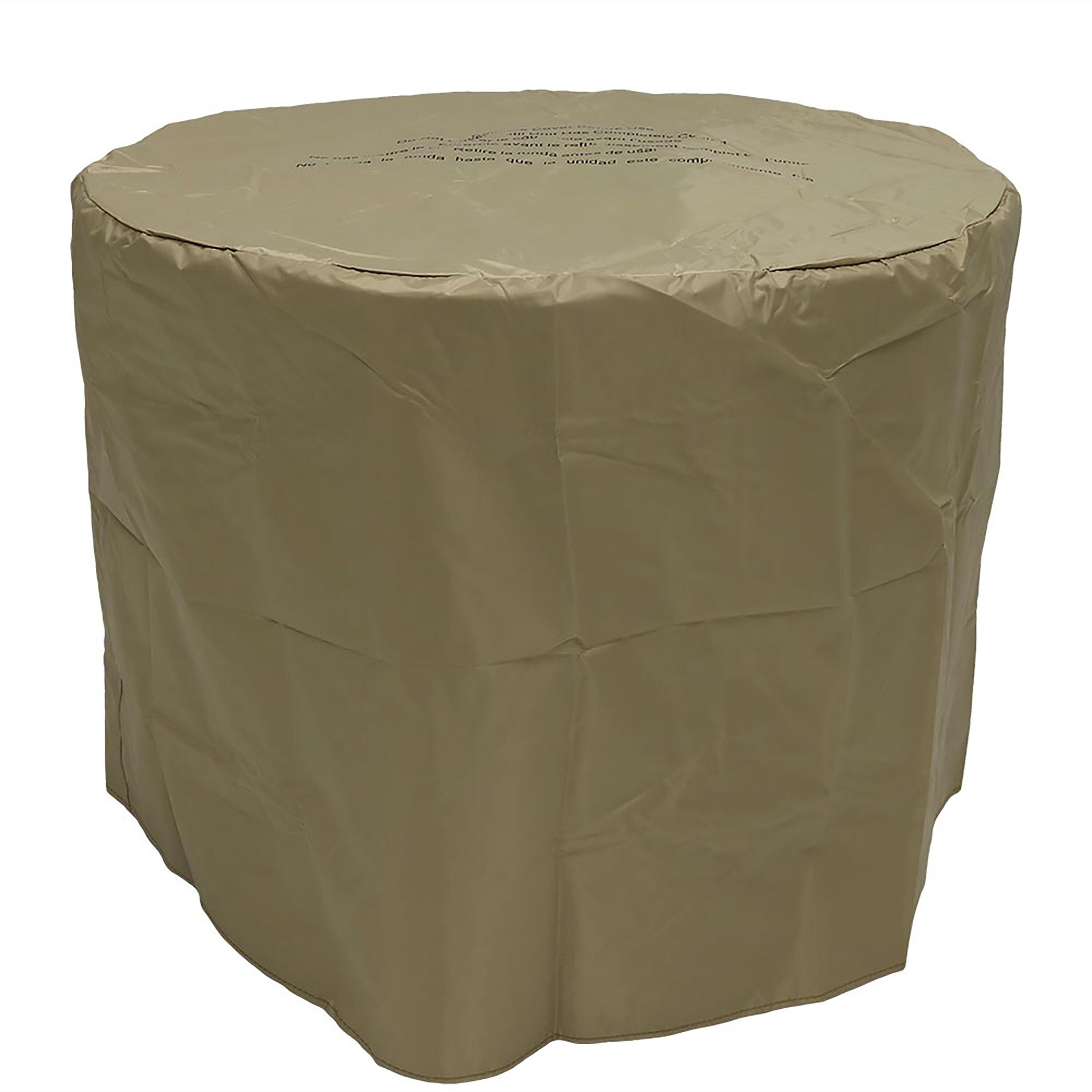 Sunnydaze Rope and Barrel Design Propane Gas Patio Fire Pit Table Kit with Lava Rocks - 29" Diameter