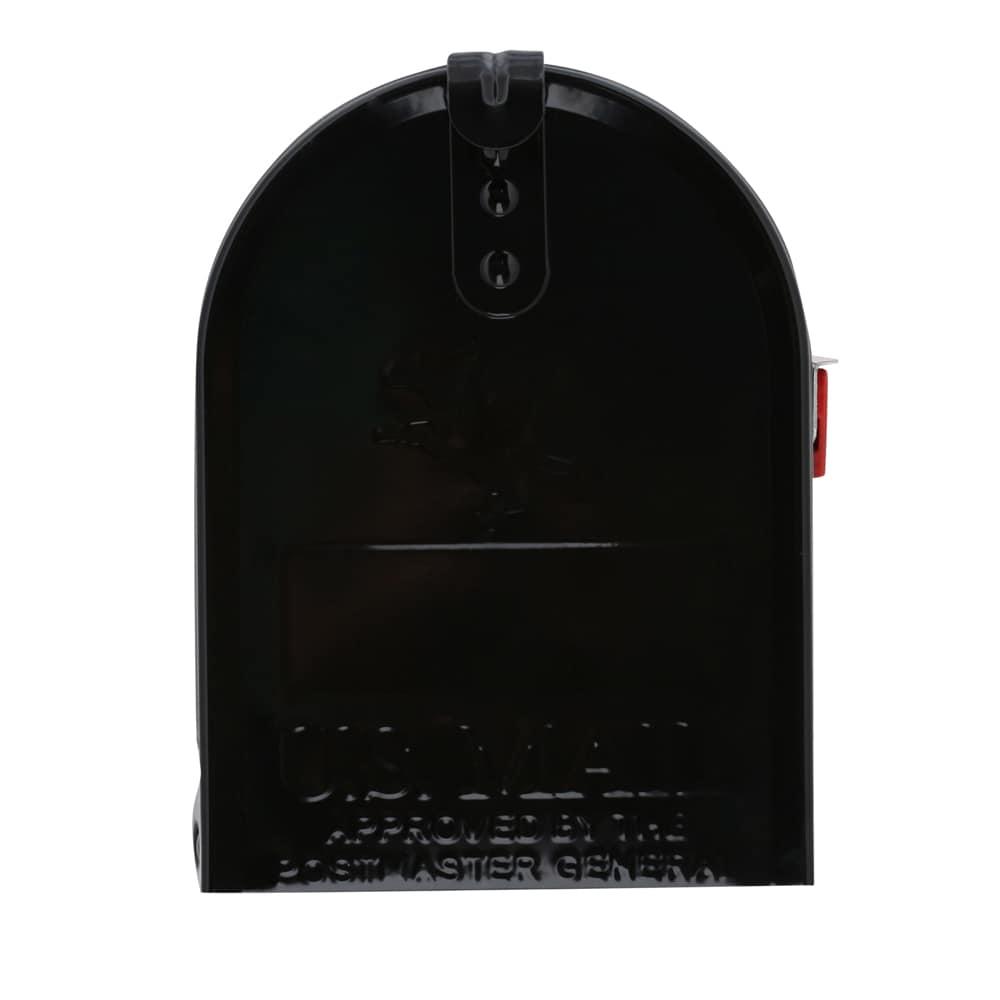 Mailbox-To-Go Classic Galvanized Steel Post Mount Mailbox, Black