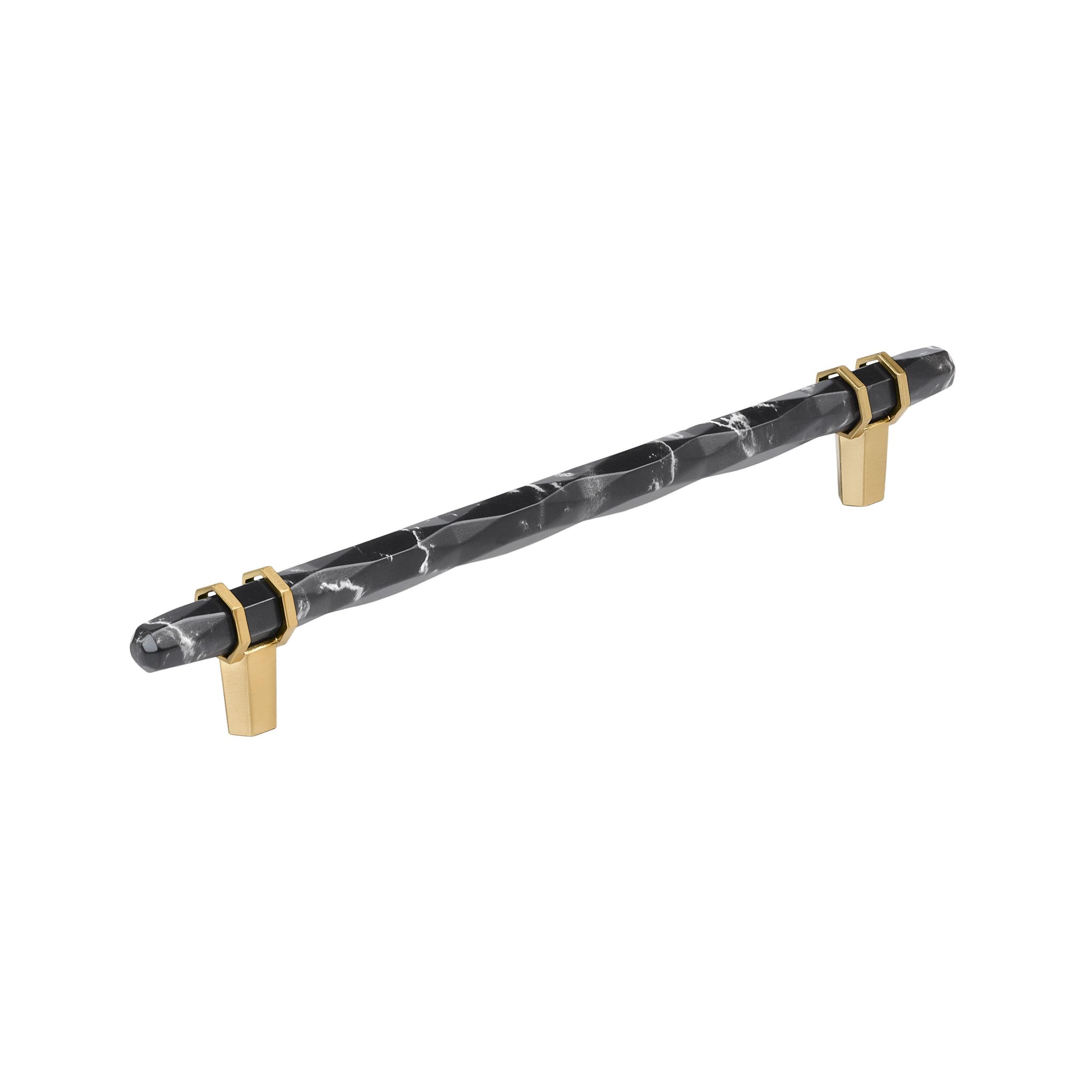 8-Inch Marble Black and Champagne Bronze Bar Pull