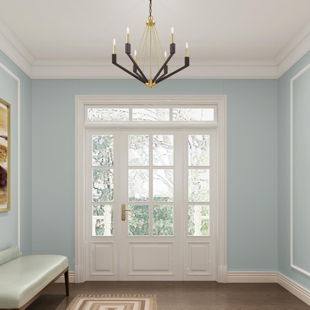 Livex Lighting Beckett 6 - Light Chandelier in  Satin Brass/Bronze