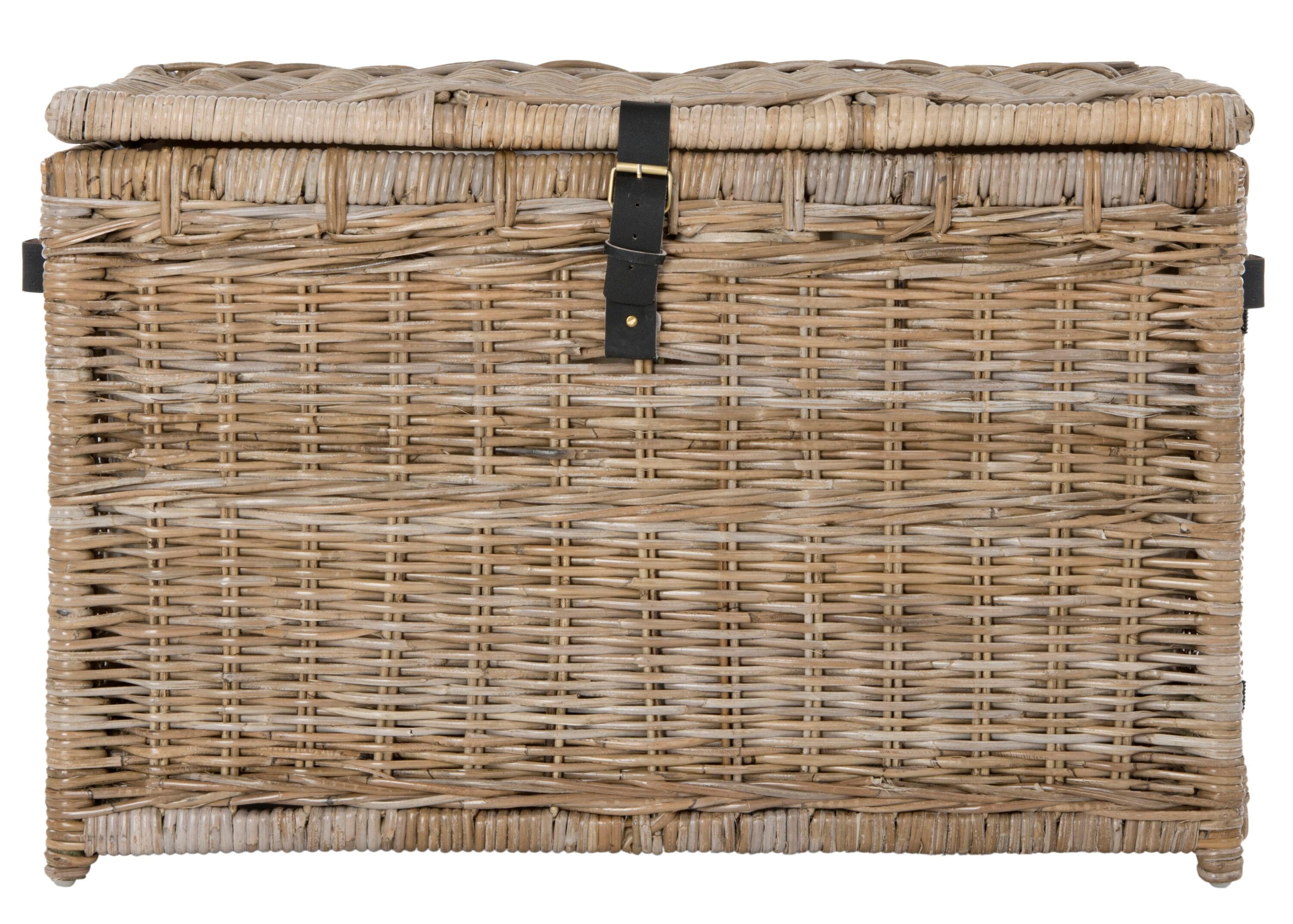 Michael 35" Wicker Storage Trunk, Natural