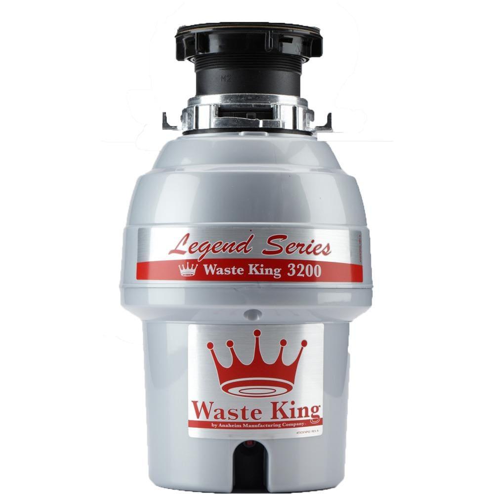 Waste King Legend Series L-3200 Garbage Disposer, 3/4 hp Motor, 115 V, Stainless Steel