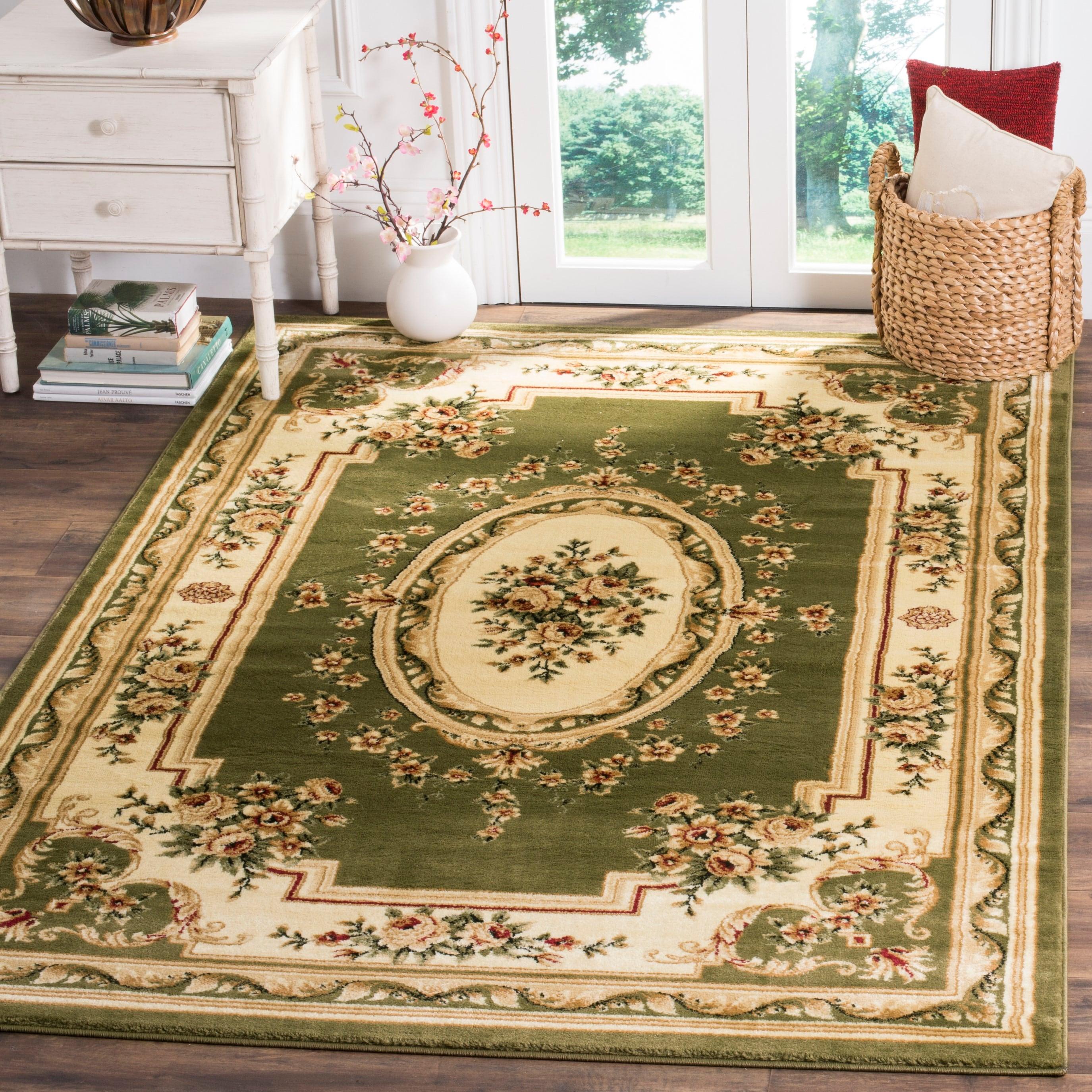 Lyndhurst LNH218 Power Loomed Accent Rug - Sage/Ivory - 2'3"x4' - Safavieh