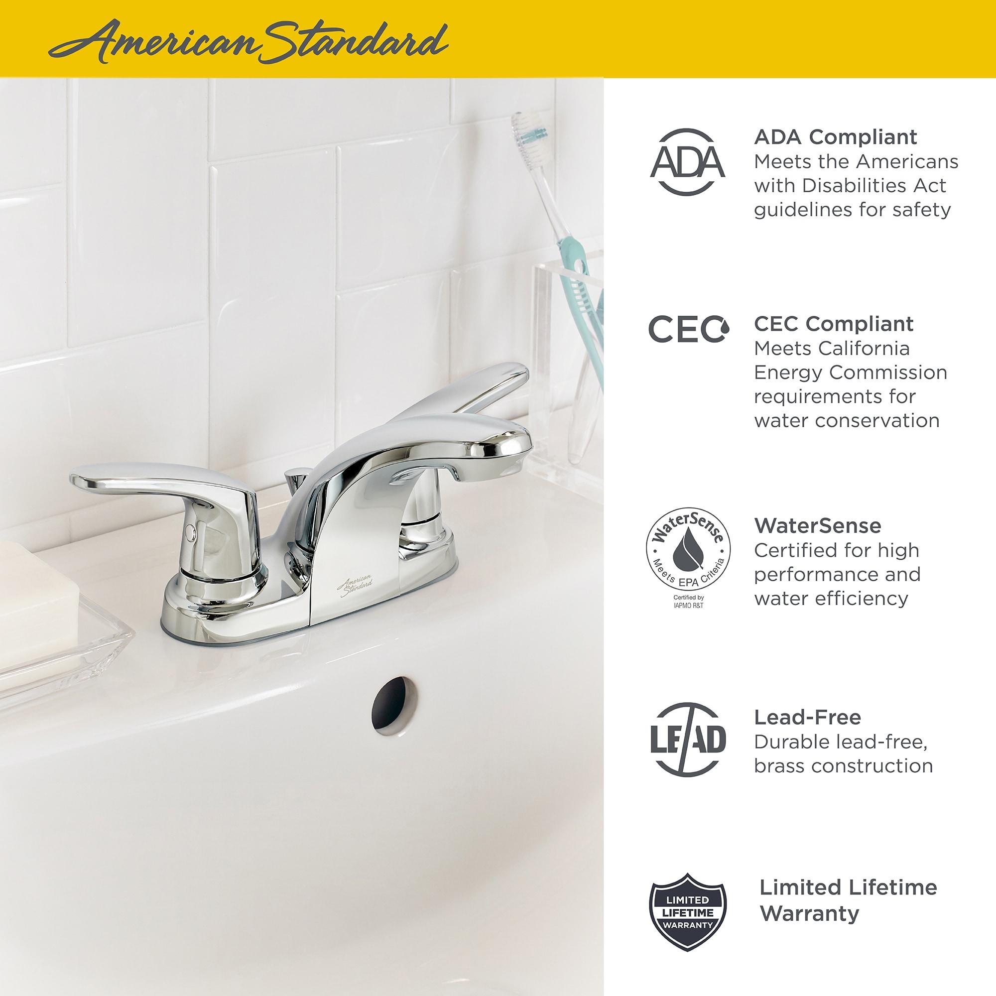 Colony Pro Centerset Bathroom Faucet with Drain Assembly