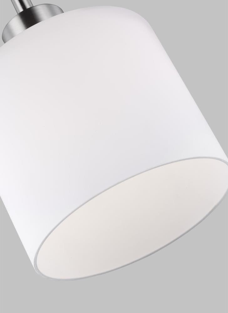 Canfield Mini-Pendant in Brushed Nickel with Etched Glass