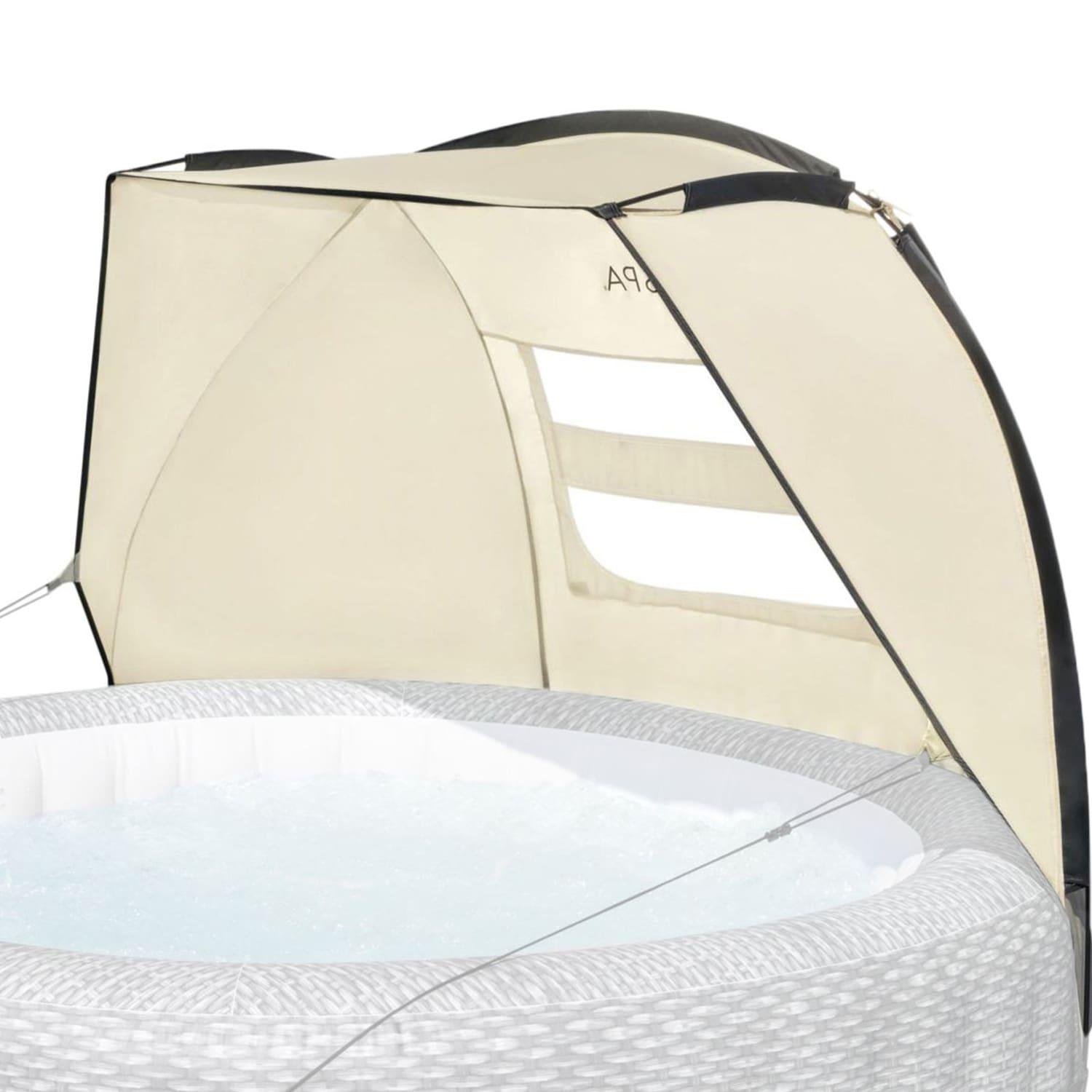Bestway SaluSpa Canopy with Santorini Inflatable Hot Tub w/ Pump #P09120