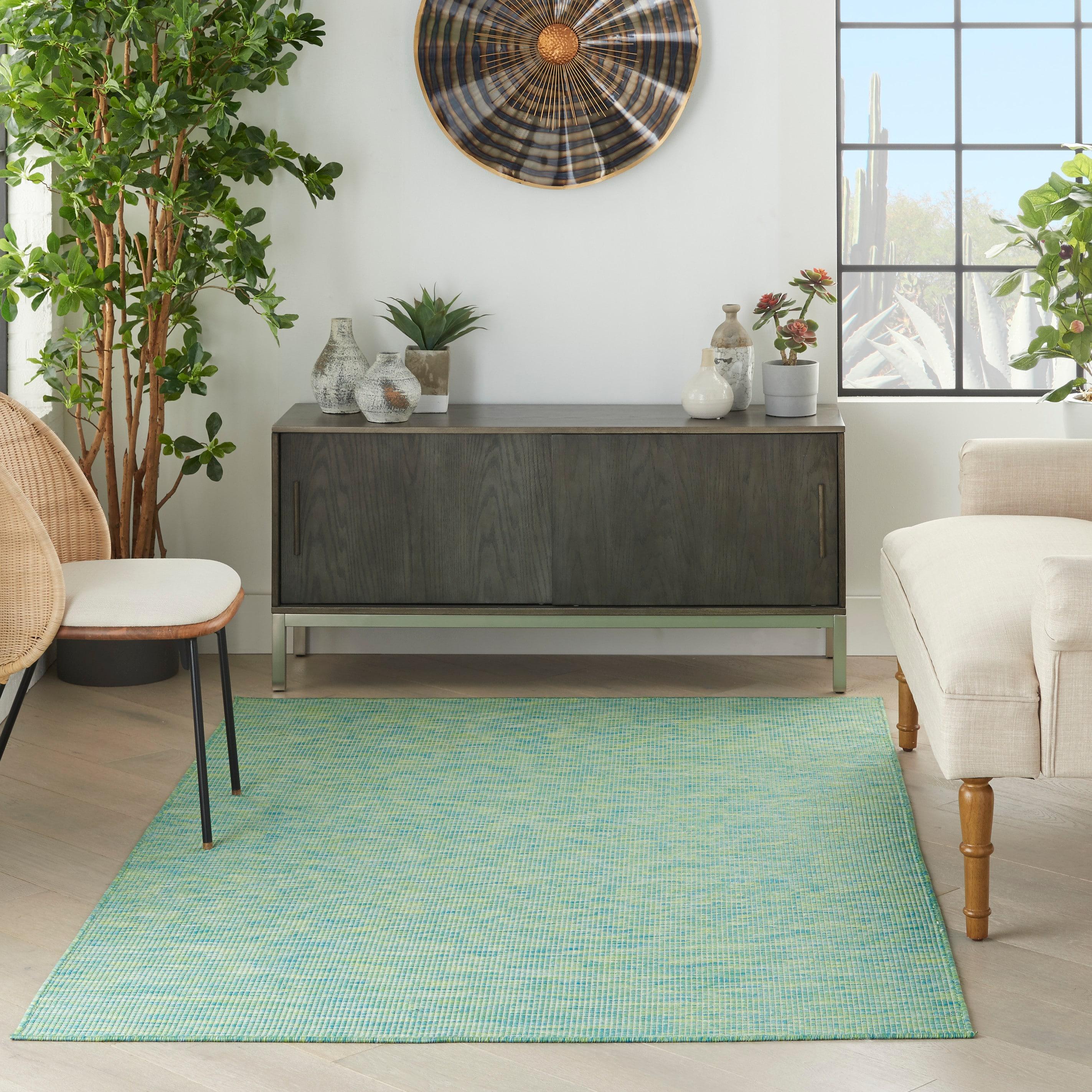 Nourison Positano POS01 Indoor/outdoor Area Rug - Blue/Green 5' x 7'