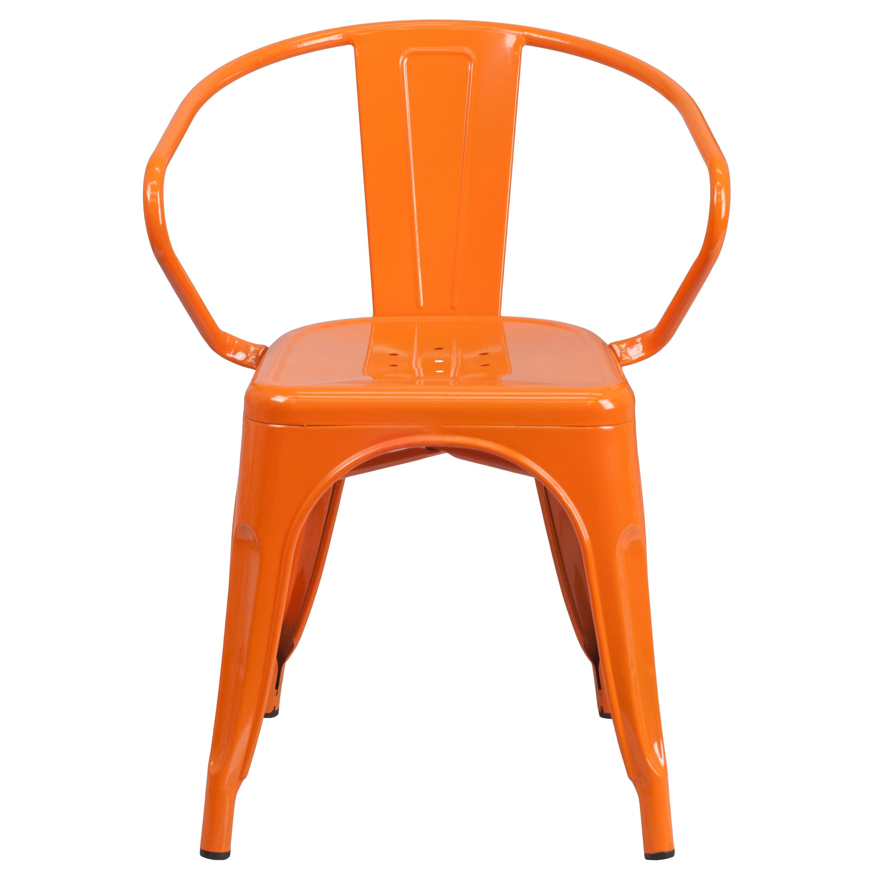 Hucheson Metal Indoor-Outdoor Chair with Arms