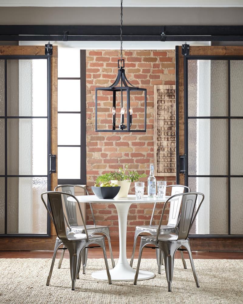 Labette 4-Light Black Hall-Foyer Hanging Pendant