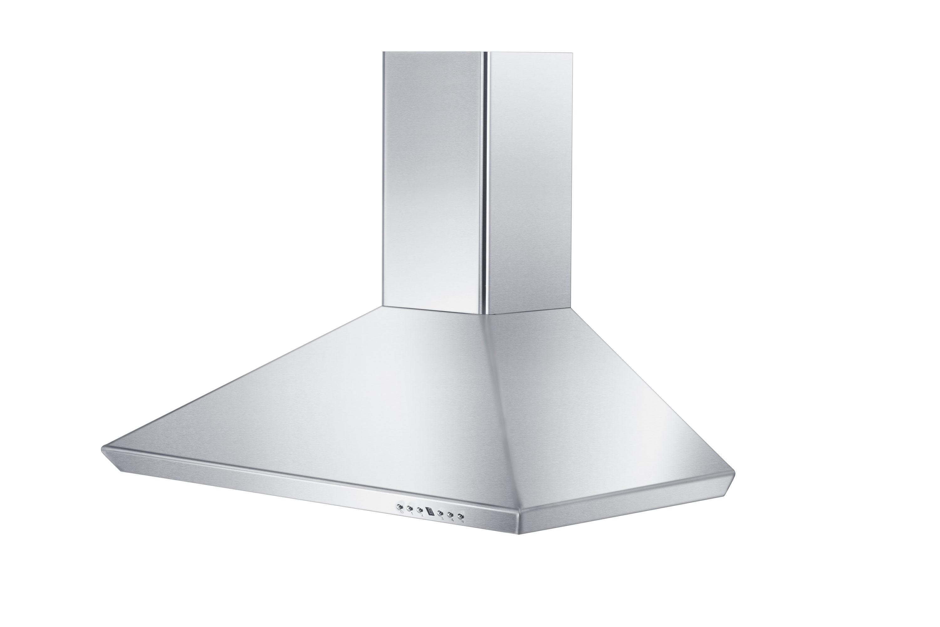 36" KF 400 CFM Convertible Wall Mount Range Hood in Brushed 430 Stainless Steel