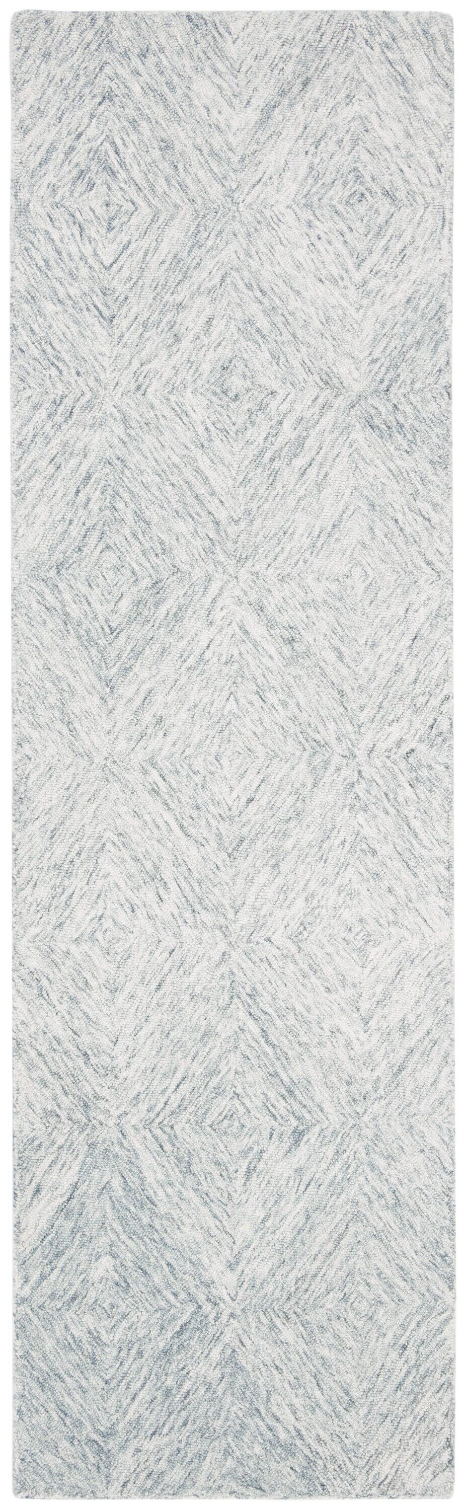 Abstract ABT767 Hand Tufted Runner Rug - Silver - 2'3" X 8' - Safavieh.