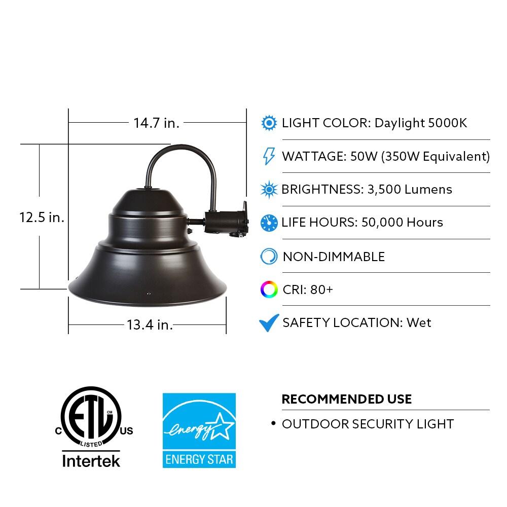 FeitElectric 1 - Head Hardwired Dusk to Dawn Outdoor Security Area Light