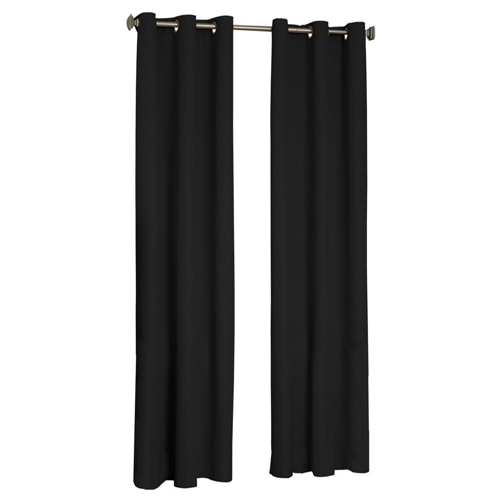 Eclipse Microfiber Blackout Grommet Curtains, Solid Thermaback Window Curtains