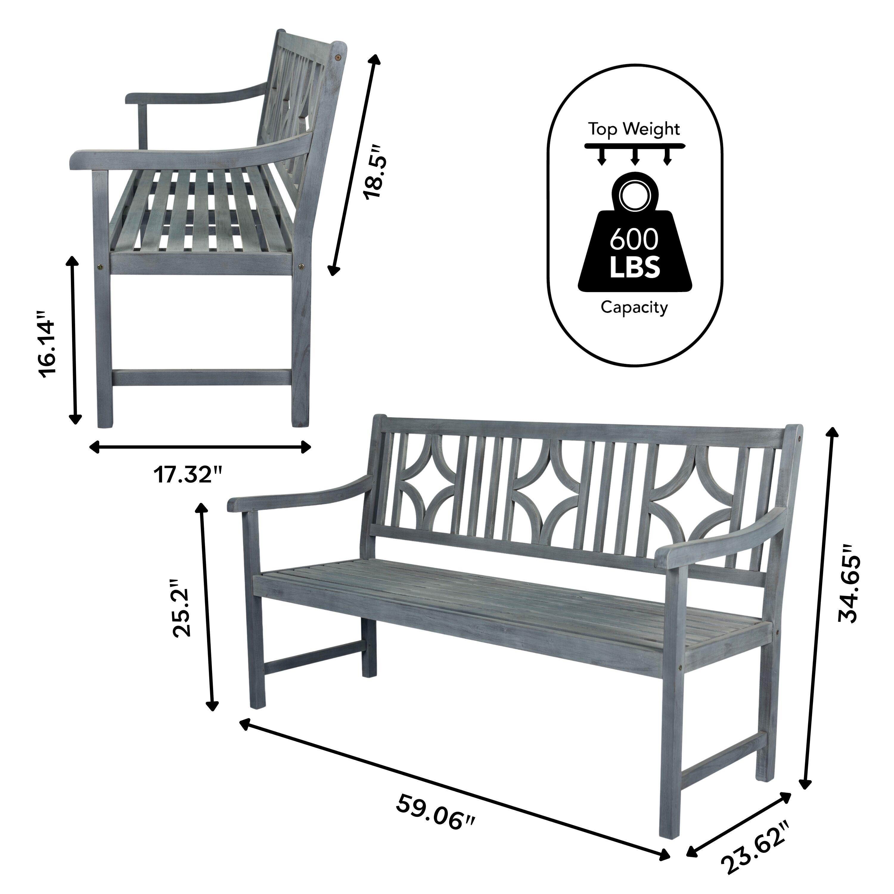 Red Barrel Studio® Babson Acacia Outdoor Bench