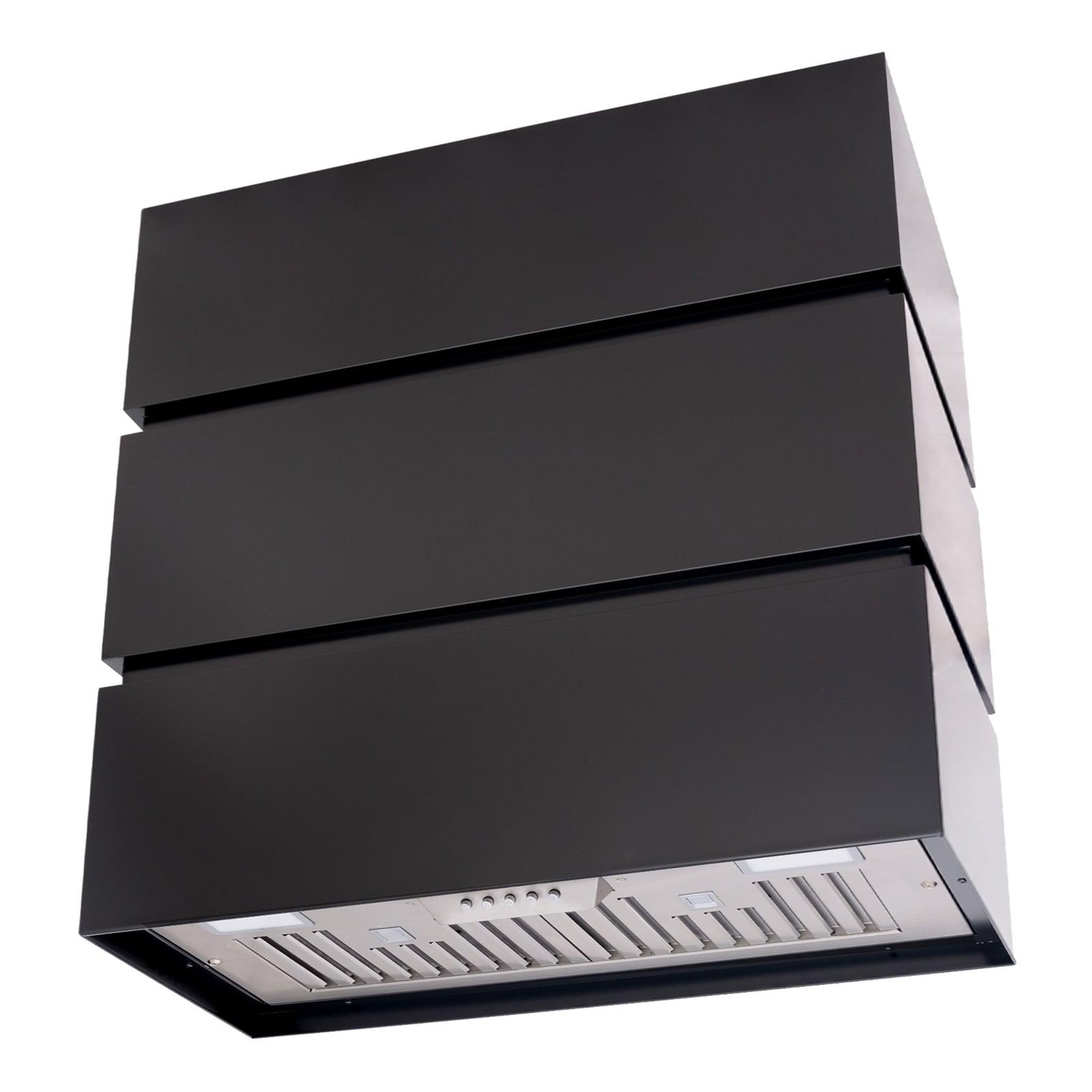 600 CFM Wall Mount Range Hood Stainless Steel 3 Stacks Modern Box