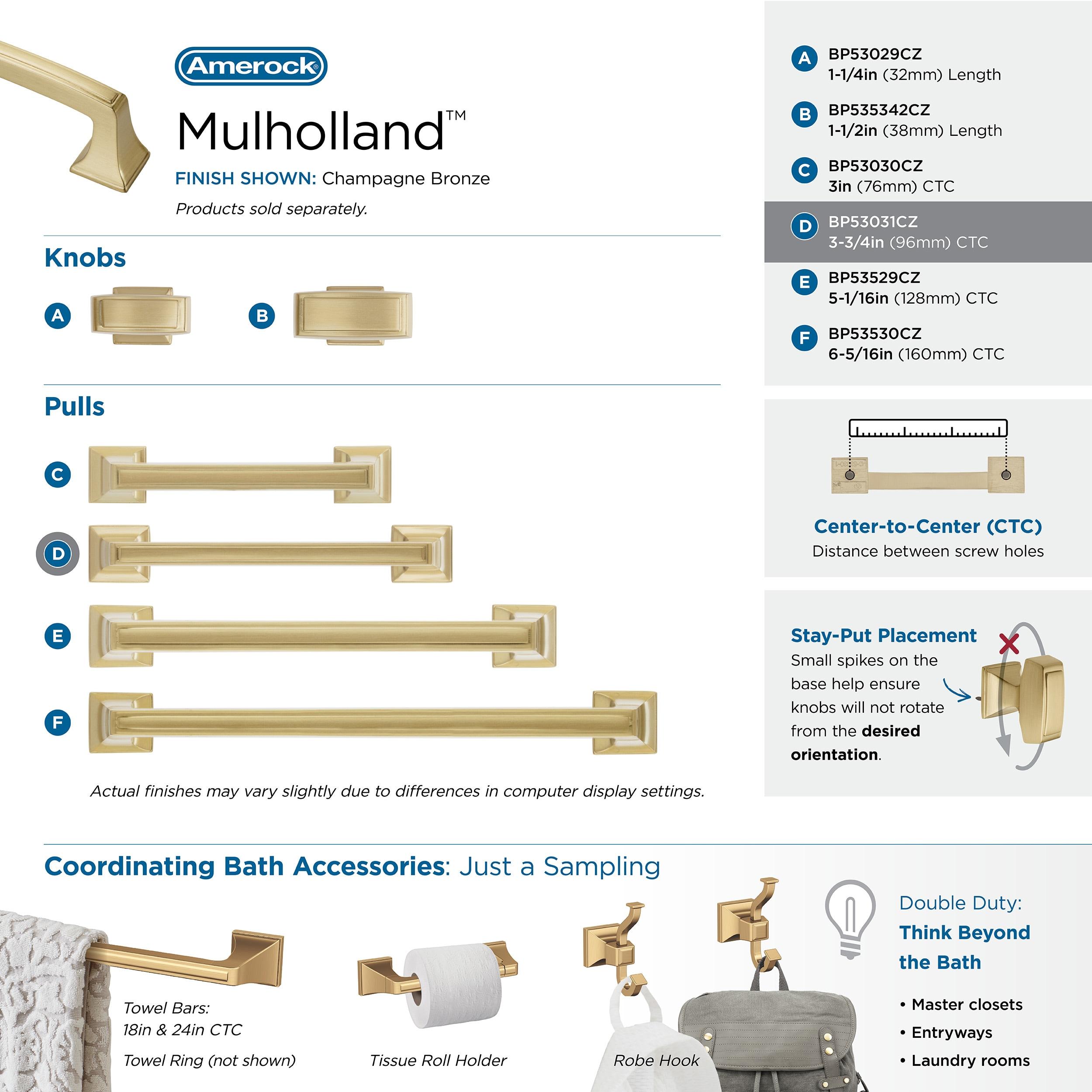 Mulholland 3 3/4" Center to Center Bar Pull