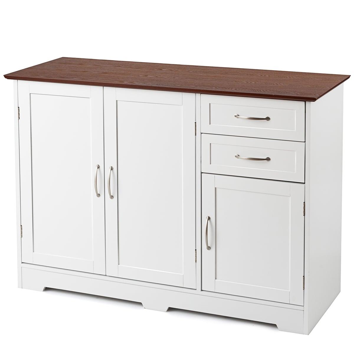 Buffet Server Storage Cabinet With 2-Door Cabinet And 2 Drawers