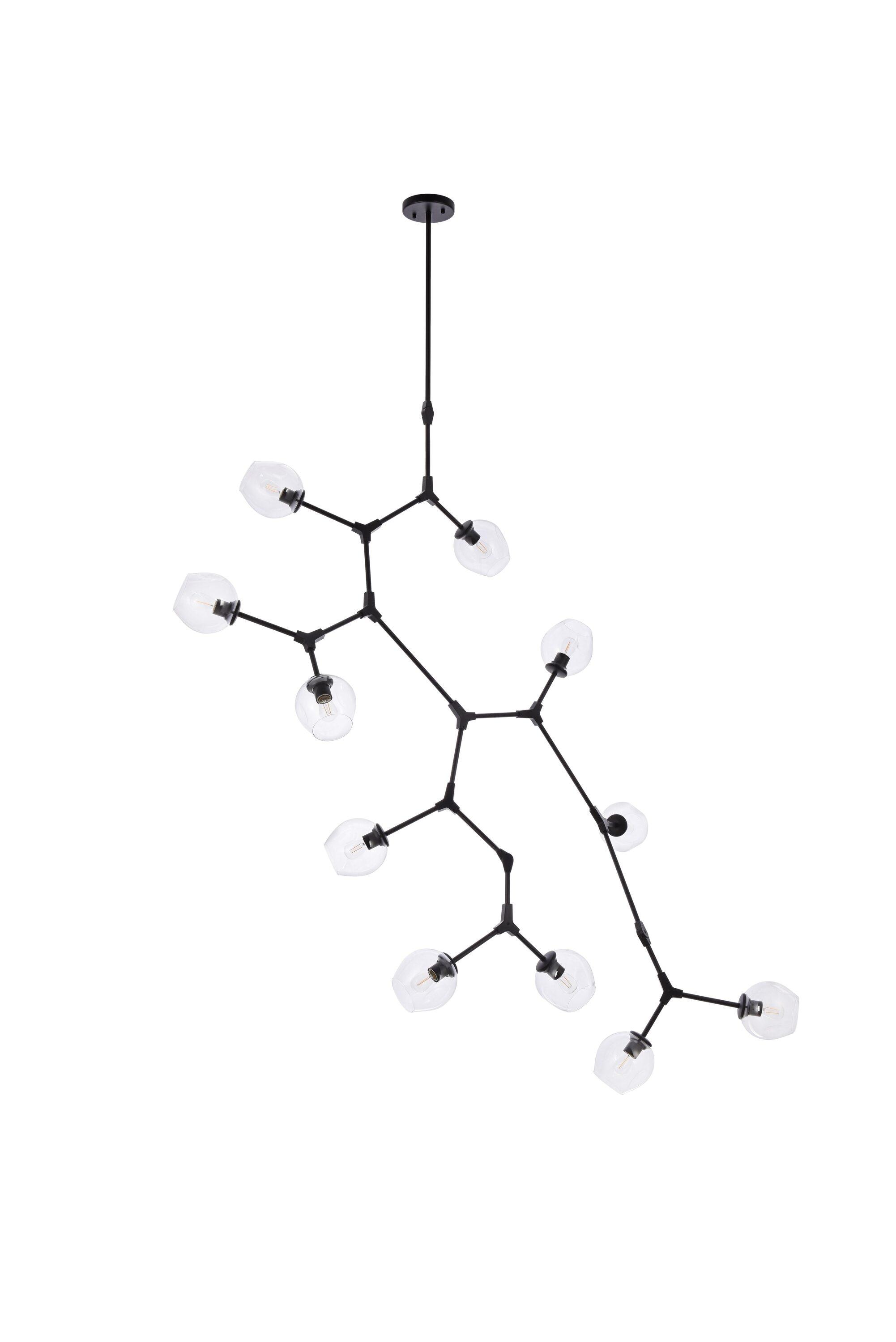 Elegant Lighting Cavoli 11 - Light Chandelier in  Black