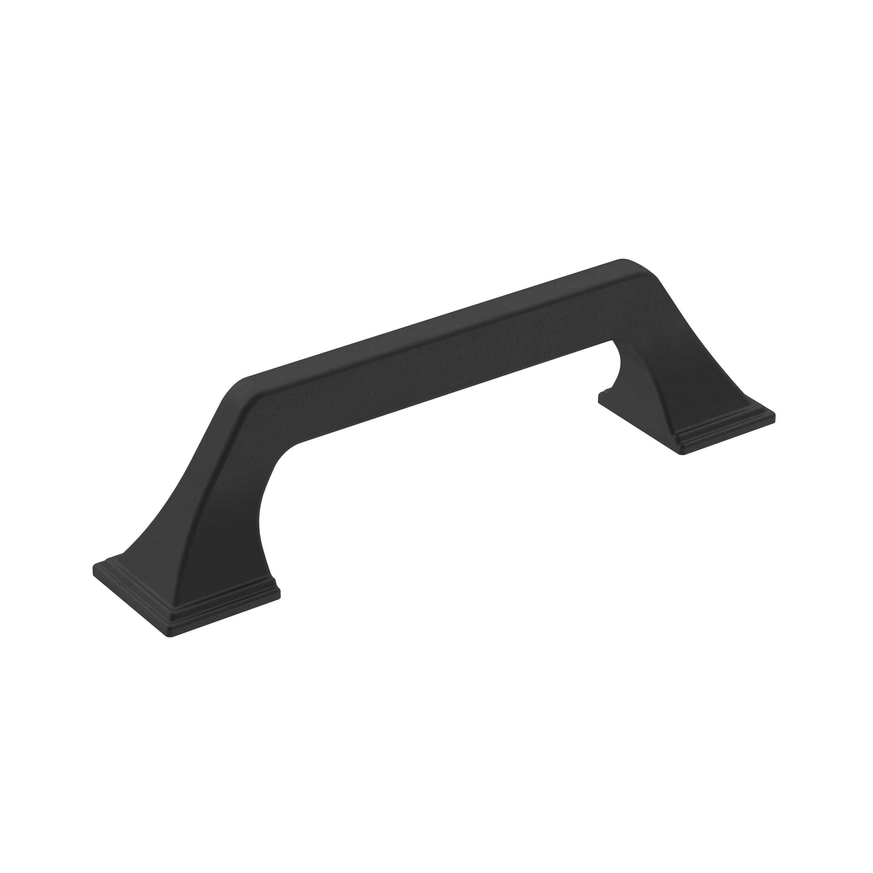 Amerock Exceed 3-3/4 inch (96mm) Center-to-Center Matte Black Cabinet Pull