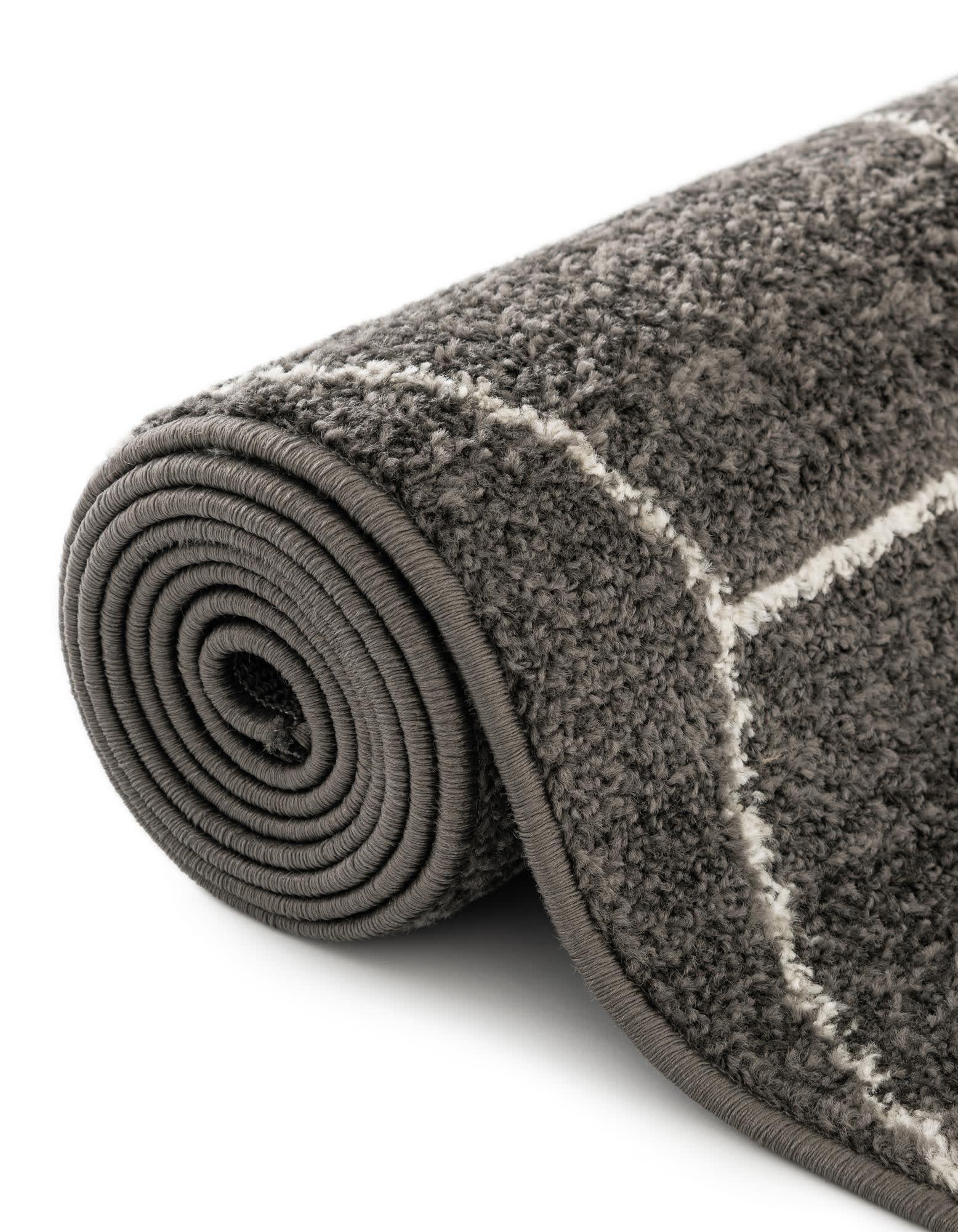 Unique Loom 9' 0 x 12' 0 Trellis Frieze Geometric Dark Gray Area Rug